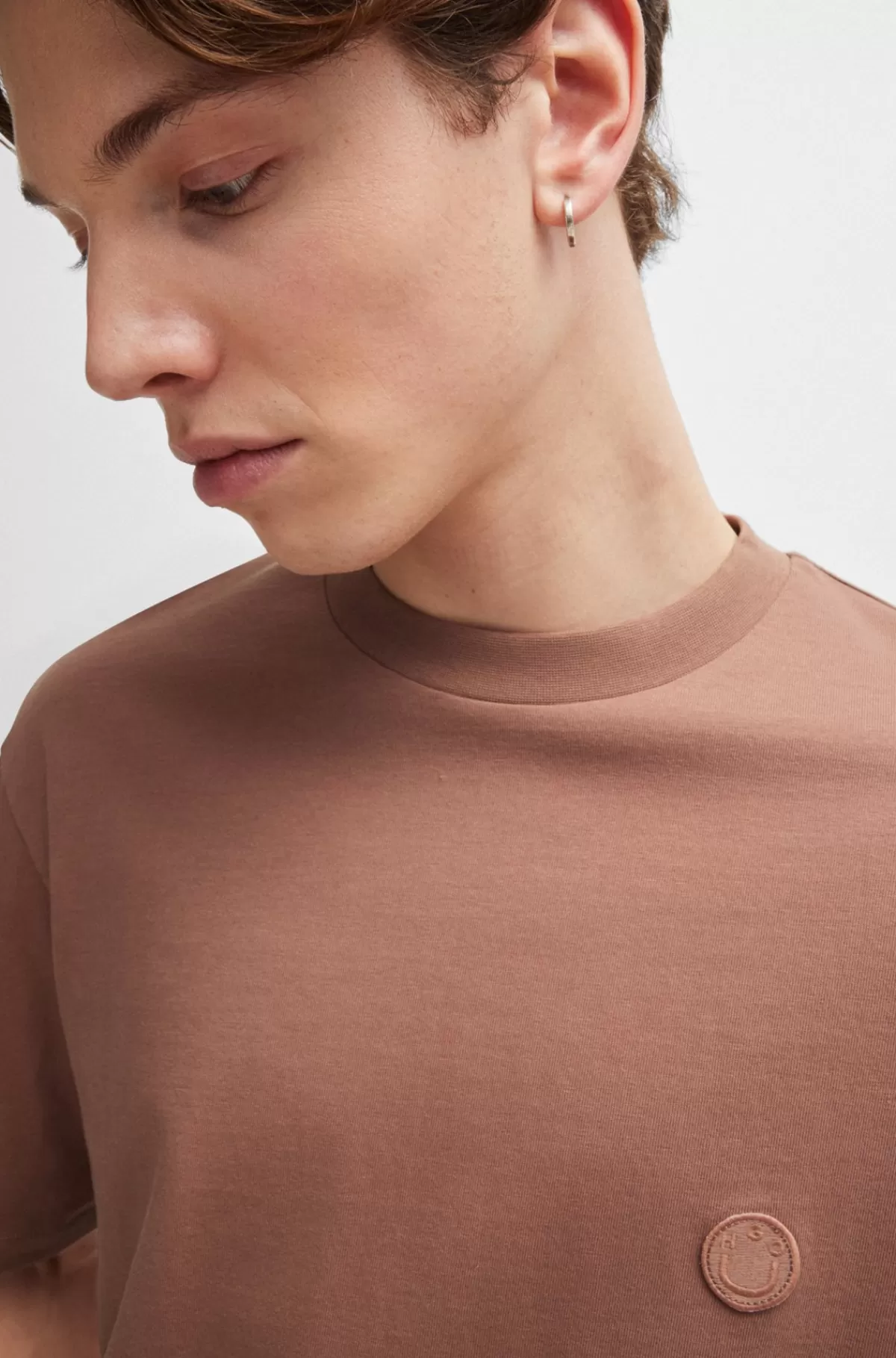 HUGO BOSS T-shirt I Bomuldsjersey Med Logo Brun New