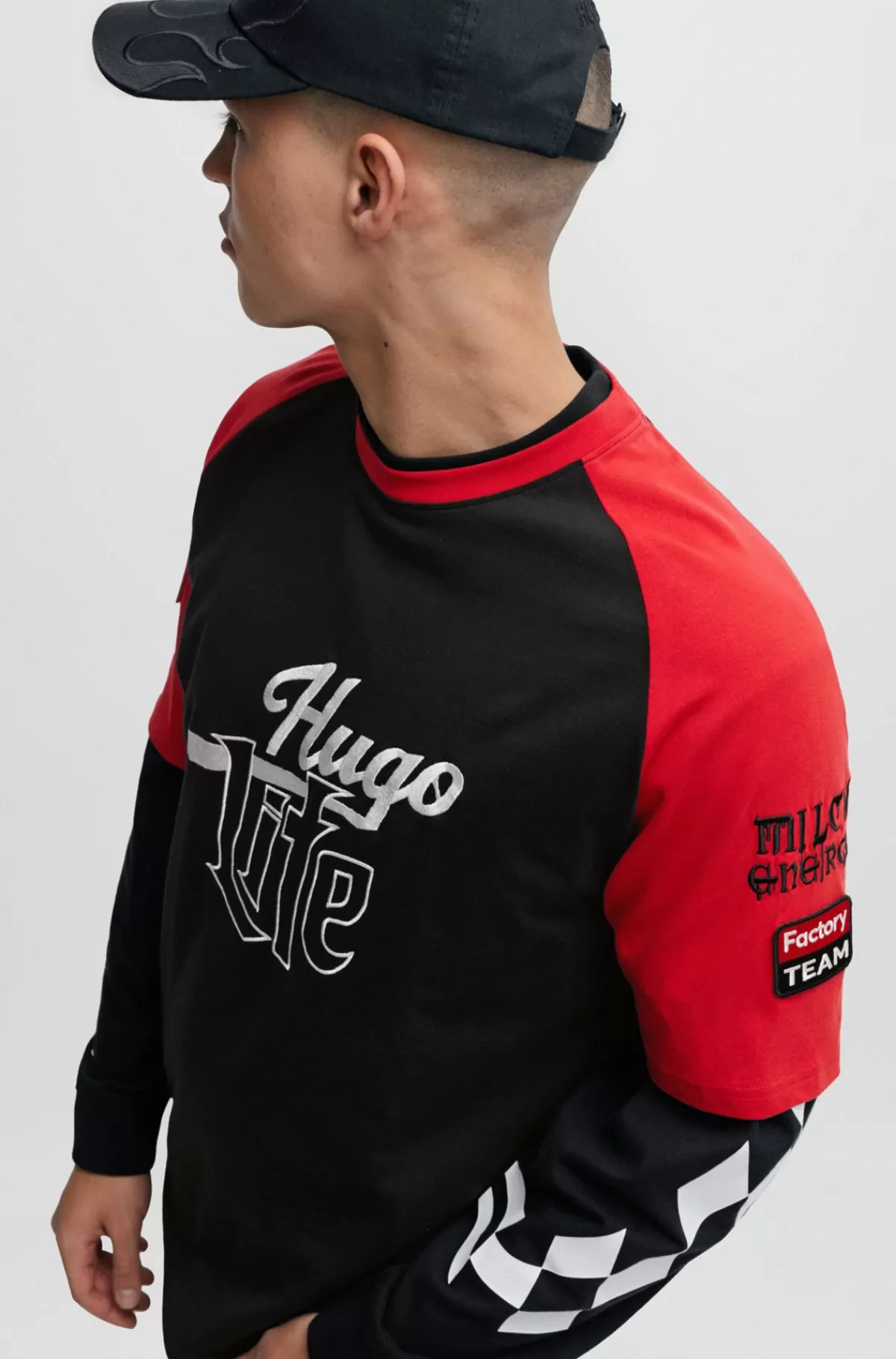 HUGO BOSS T-shirt I Bomuldsjersey Med Logografik Sort Best
