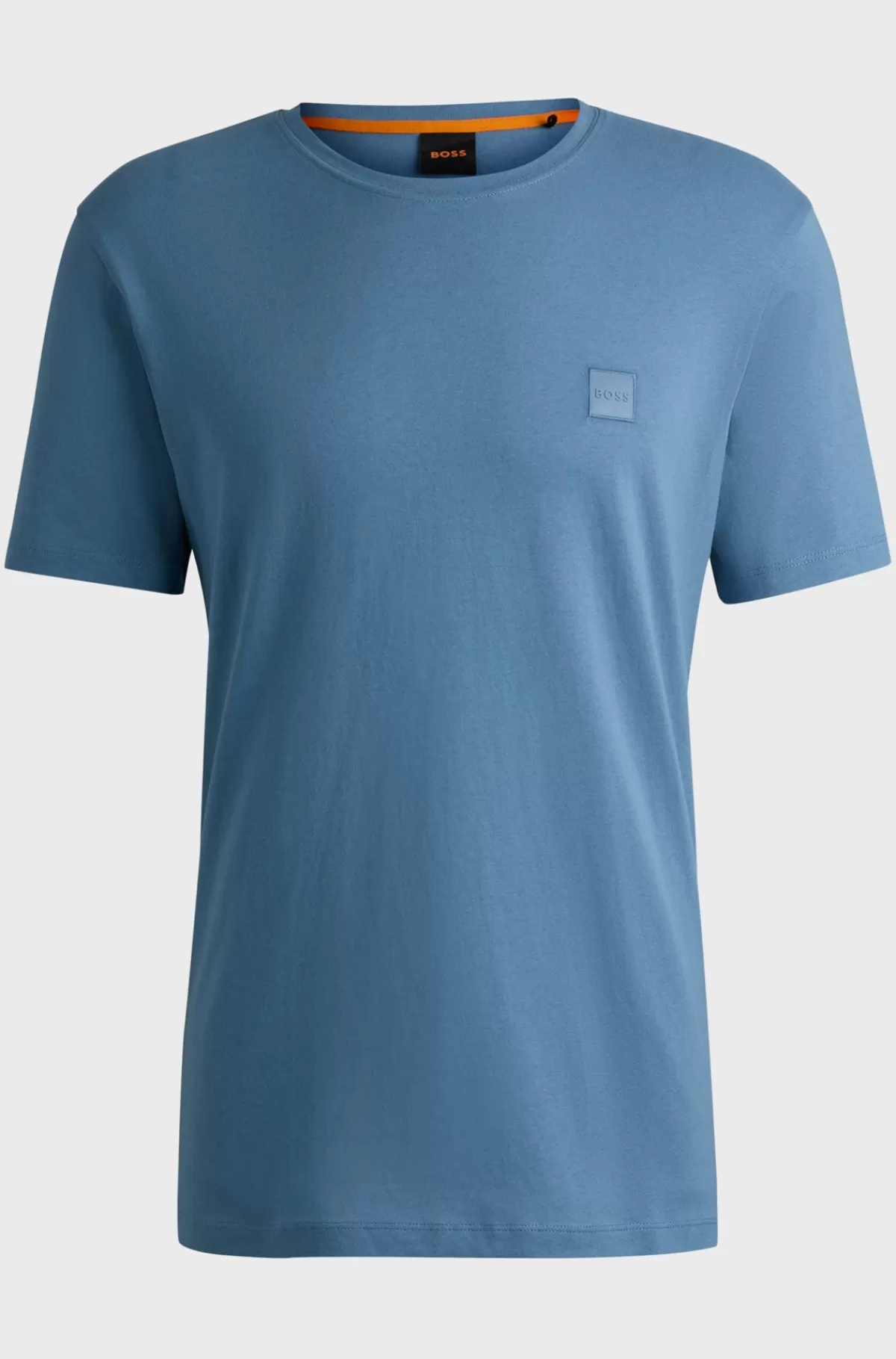 HUGO BOSS T-shirt I Bomuldsjersey Med Logomærke Blå Best