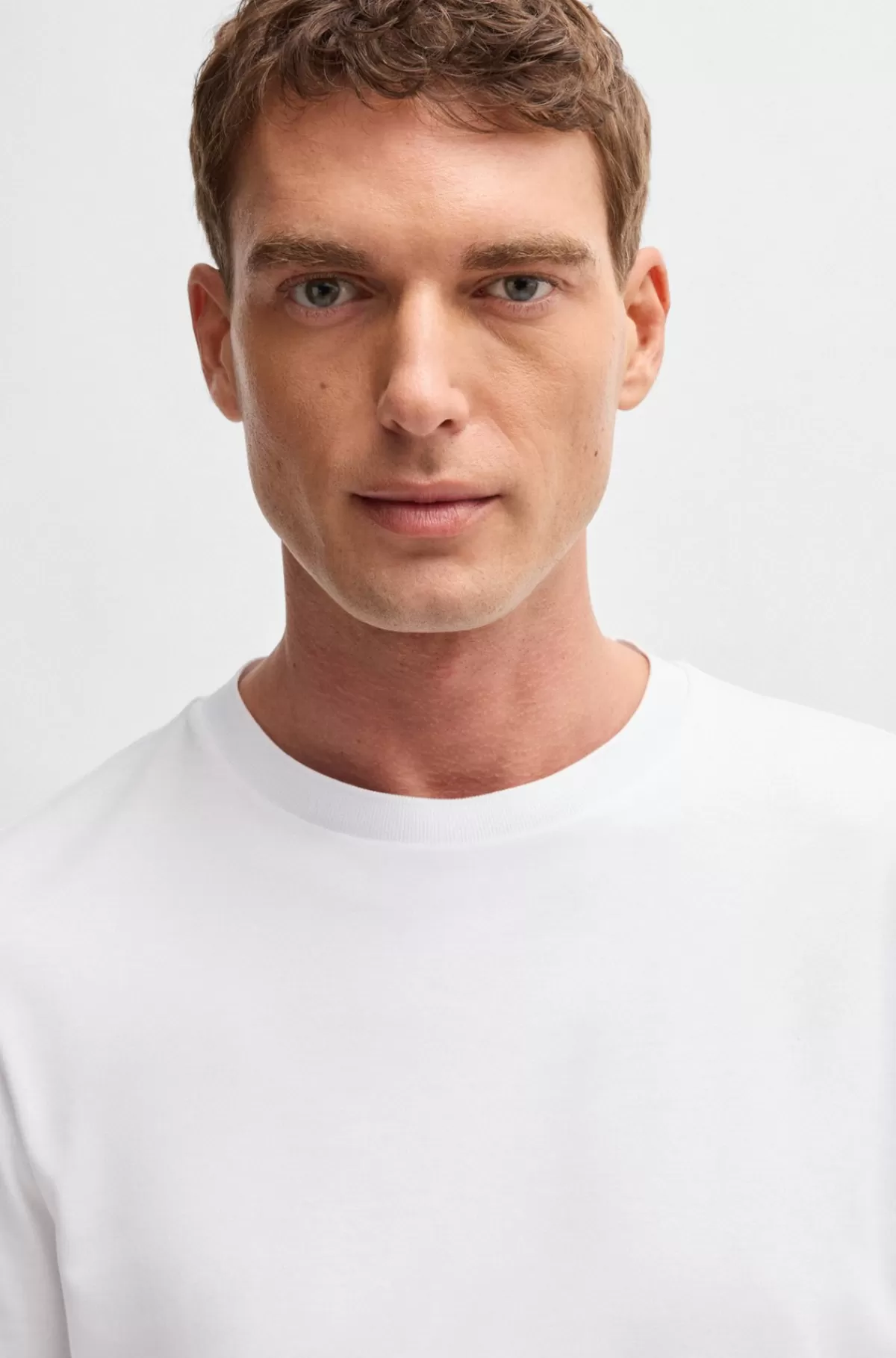 HUGO BOSS T-shirt I Luksusbomuld Fra BOSS SELECTED BY BECKHAM Hvid Online