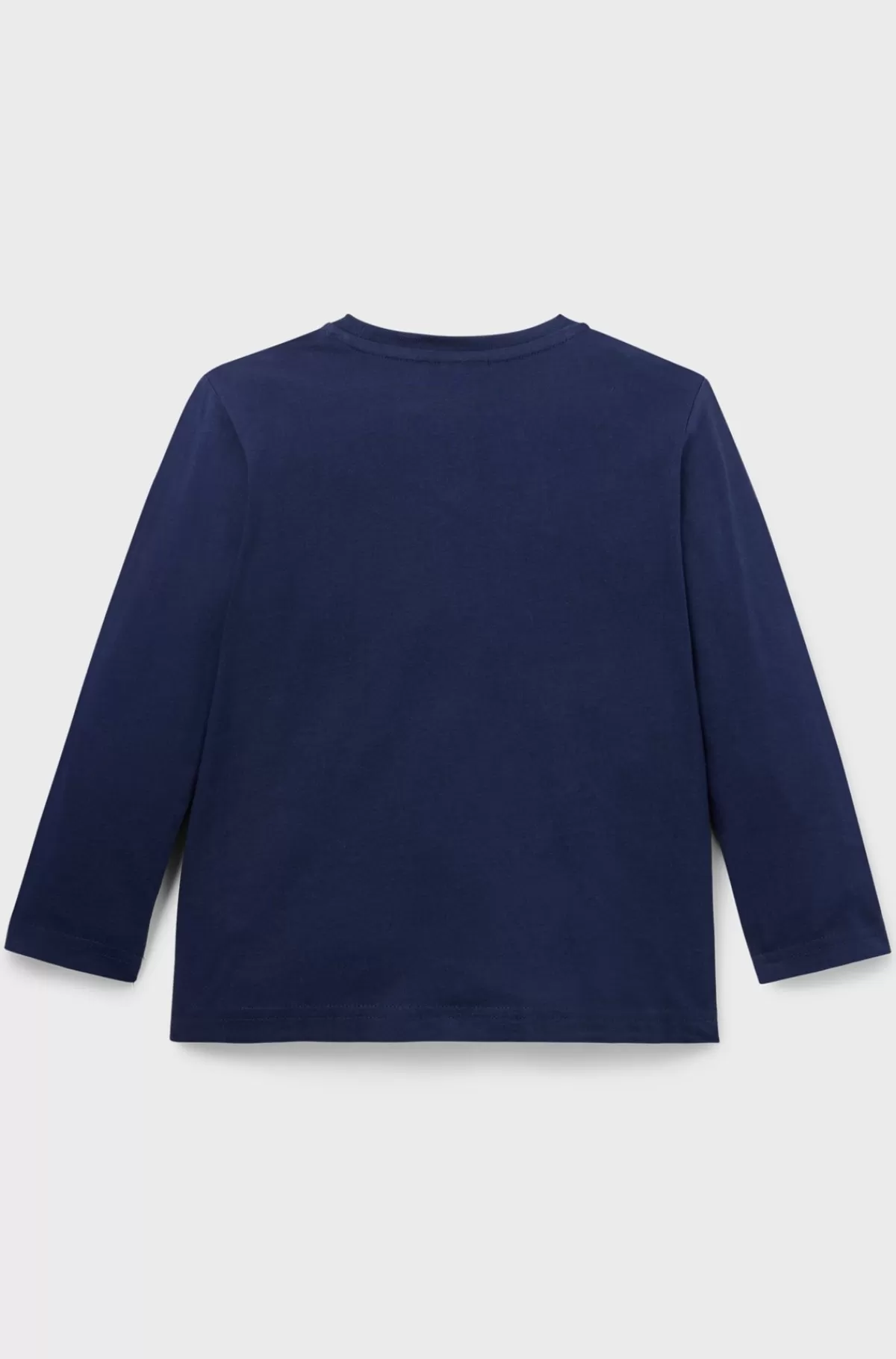 HUGO BOSS T-shirt Med Lange ærmer I Bomuld Med Logo I Kontrastfarve Til Børn Mørkeblå Flash Sale
