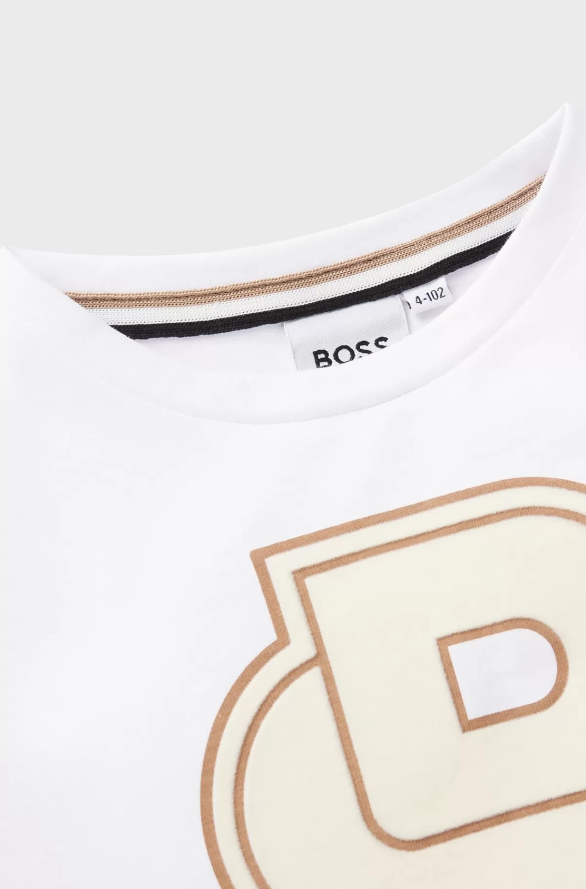 HUGO BOSS T-shirt Med Lange ærmer Til Børn I Bomuld Med Dobbelt B-monogram Hvid Cheap