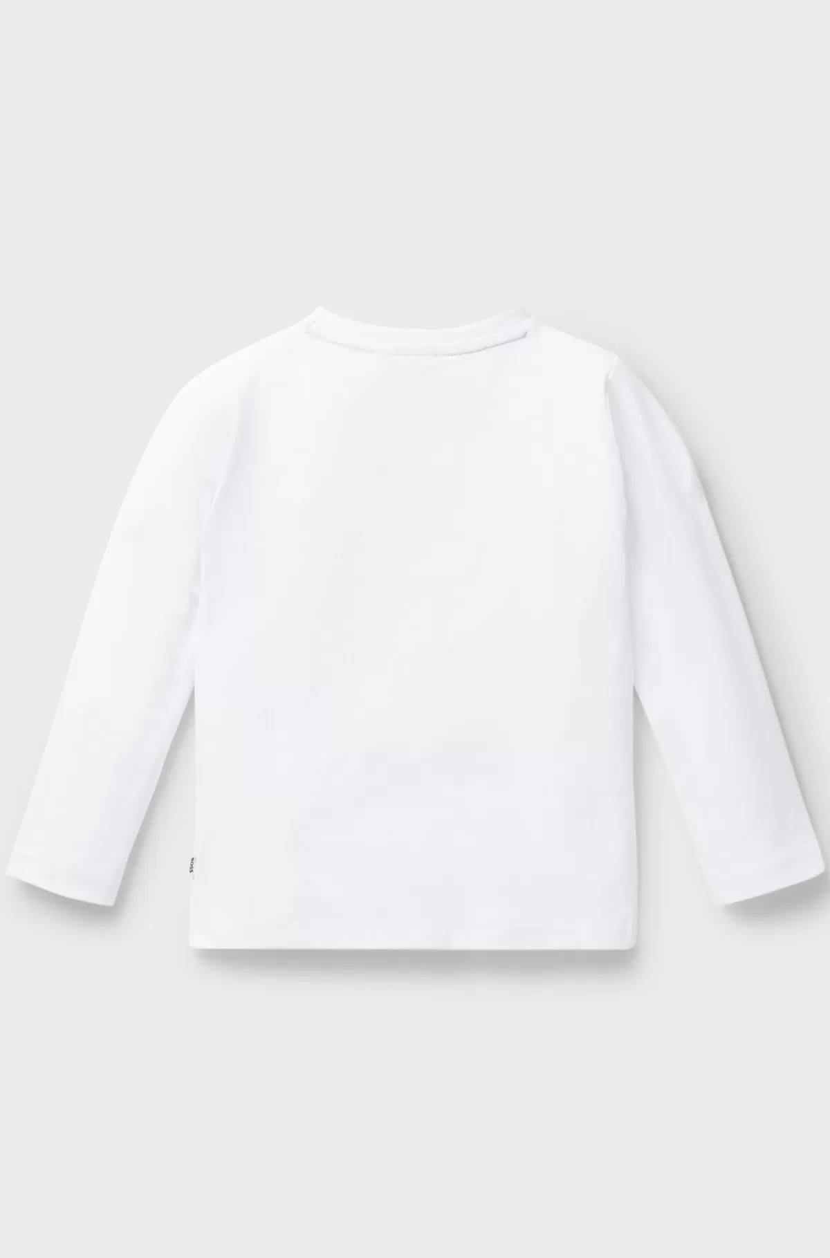 HUGO BOSS T-shirt Med Lange ærmer Til Børn I Bomuld Med Dobbelt B-monogram Hvid Cheap