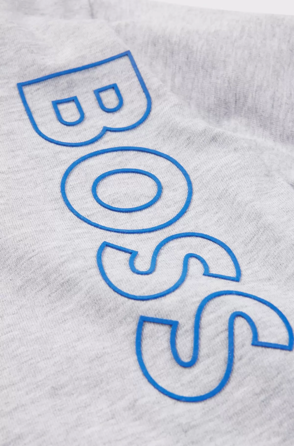 HUGO BOSS T-shirt Med Lange ærmer Til Børn I Bomuld Med Lodret Logo Lysegrå Online