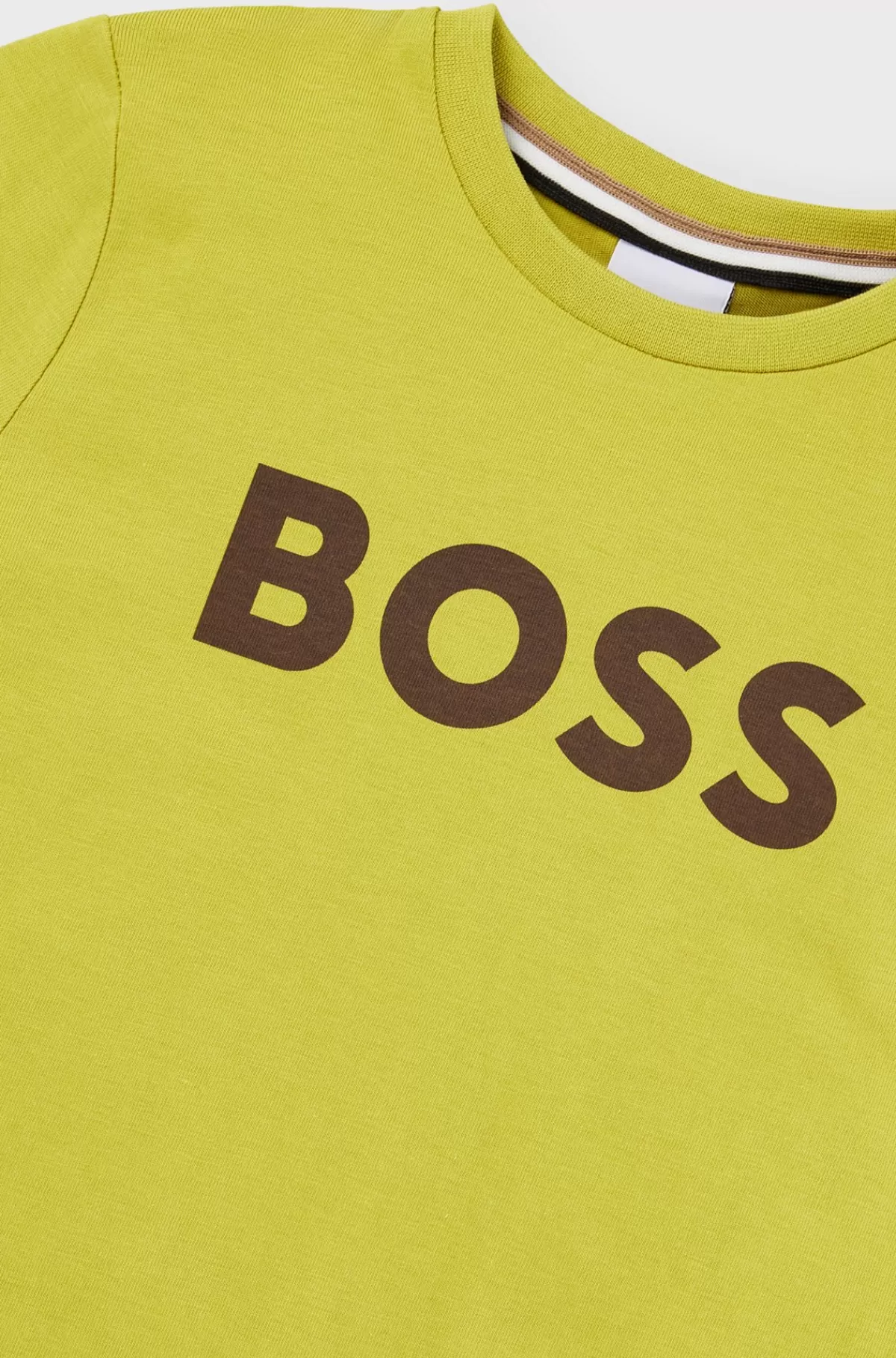 HUGO BOSS T-shirt Med Lange ærmer Til Børn I Bomuld Med Logoprint Grøn Best