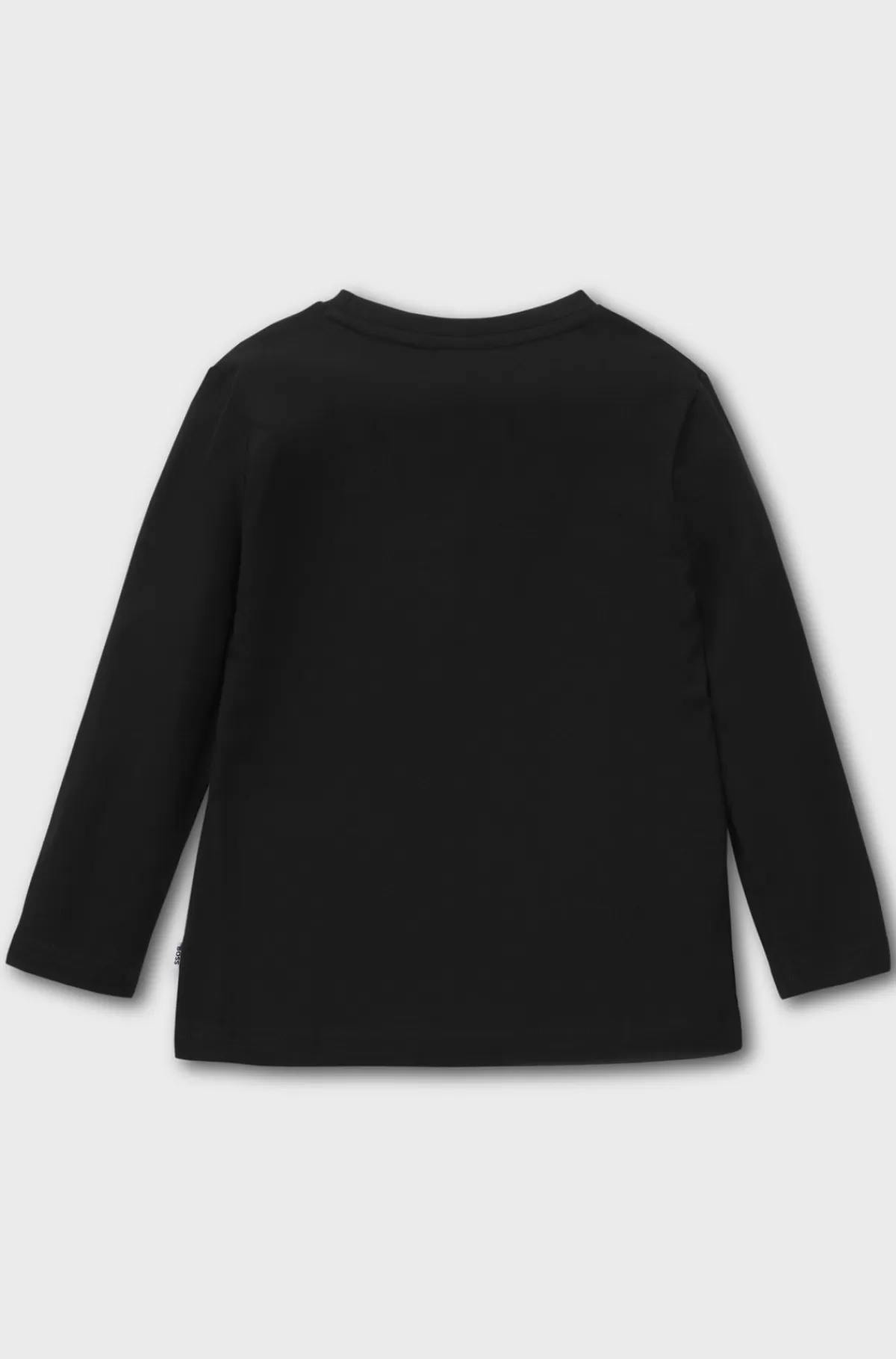 HUGO BOSS T-shirt Med Lange ærmer Til Børn I Bomuld Med Logoprint Sort Best