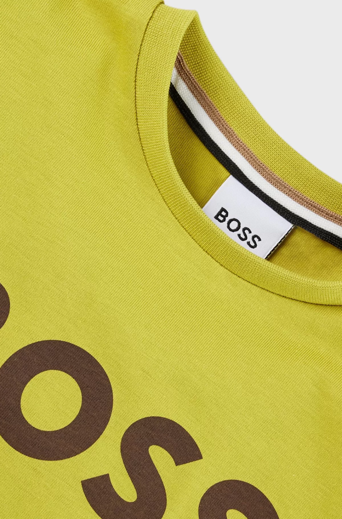 HUGO BOSS T-shirt Med Lange ærmer Til Børn I Bomuld Med Logoprint Grøn Best