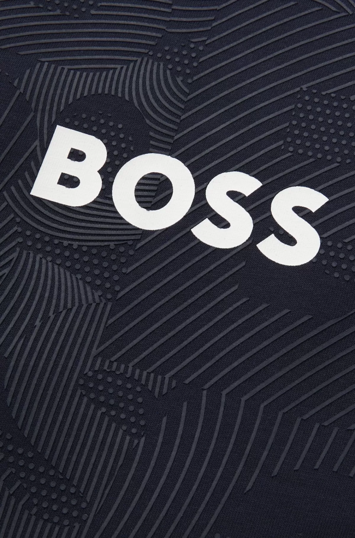 HUGO BOSS T-shirt Med Lange ærmer Til Børn I Bomuld Med Signaturgrafik Mørkeblå Flash Sale
