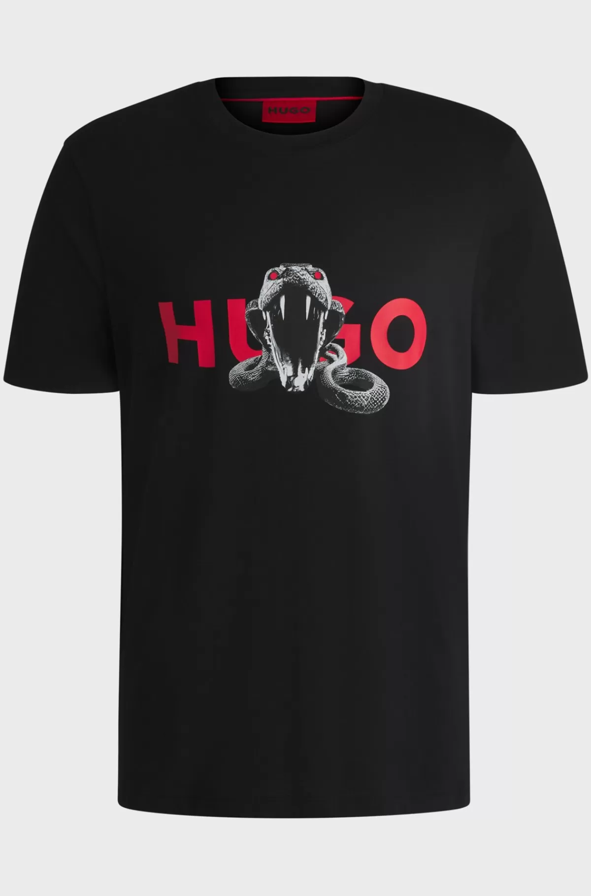 HUGO BOSS T-shirt Med Oversize Fit Og Dyregrafik I Bomuld Sort Hot