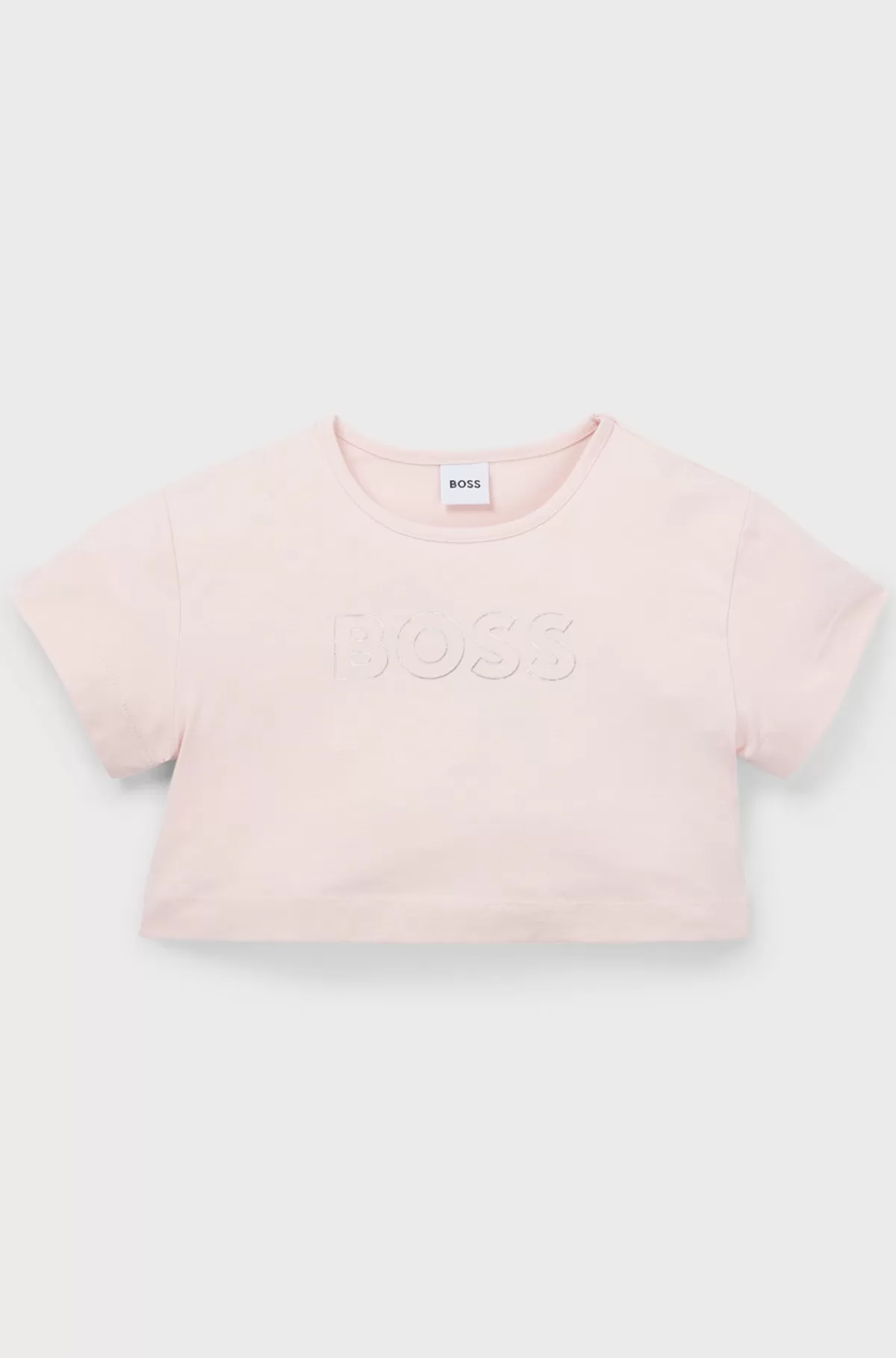 HUGO BOSS T-shirt Med Oversize Fit Til Børn I Bomuld Med Stræk Og Logografik Lys pink Store
