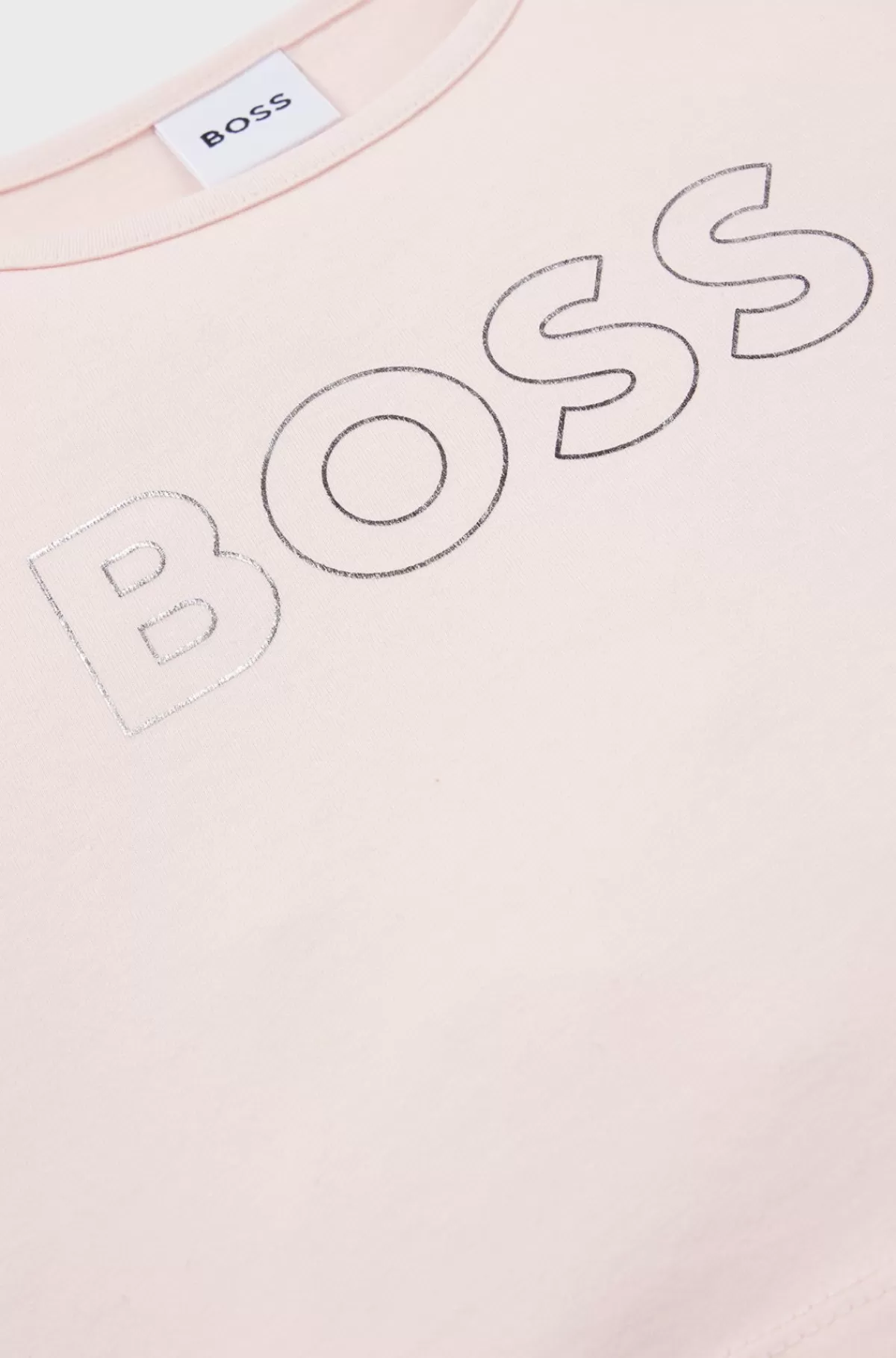 HUGO BOSS T-shirt Med Oversize Fit Til Børn I Bomuld Med Stræk Og Logografik Lys pink Store