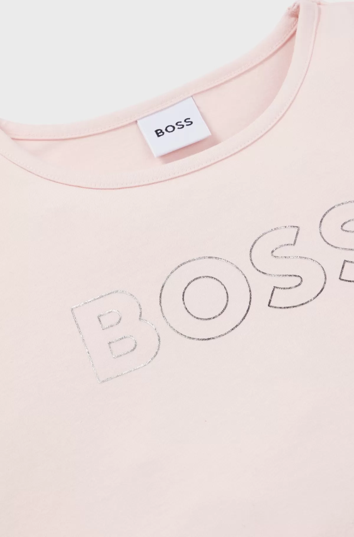 HUGO BOSS T-shirt Med Oversize Fit Til Børn I Bomuld Med Stræk Og Logografik Lys pink Store