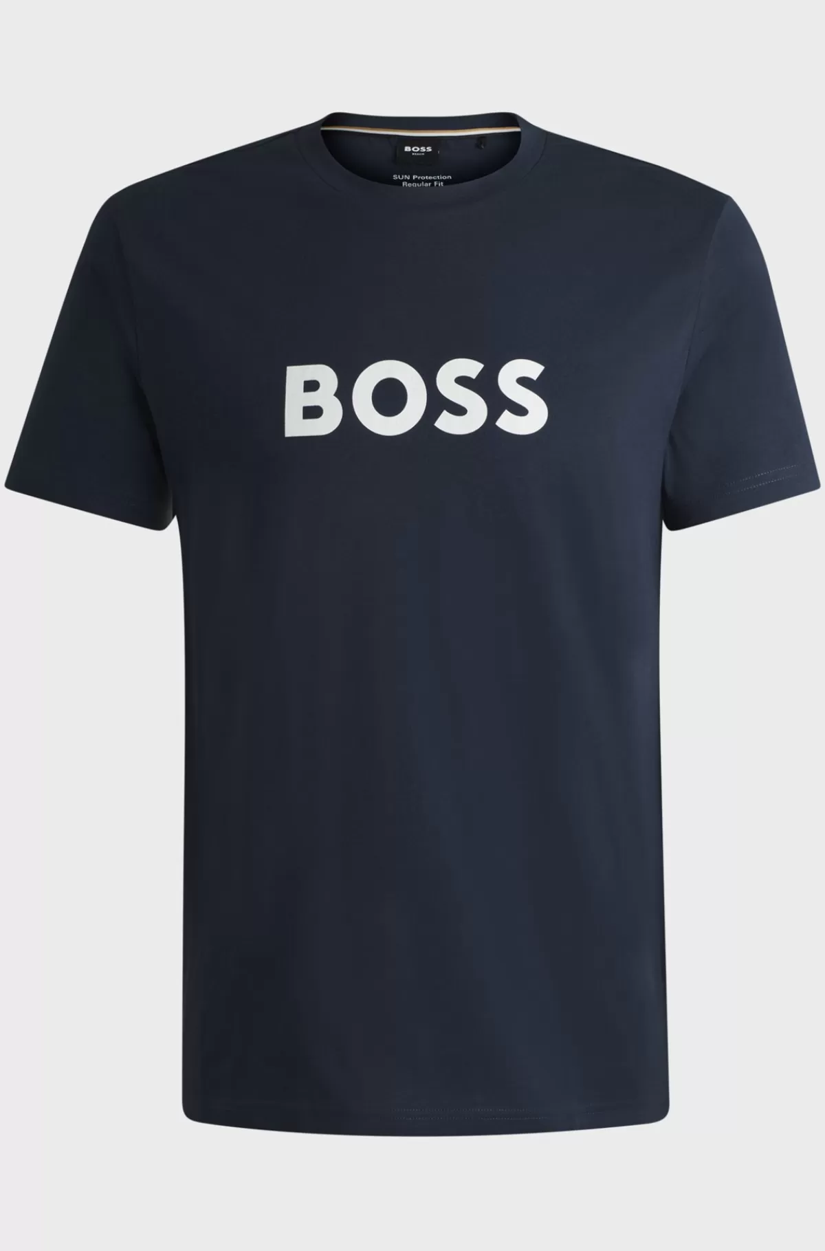 HUGO BOSS T-shirt Med Regular Fit I Bomuldsjersey Med UV-beskyttelse På Faktor 50+ Mørkeblå Shop