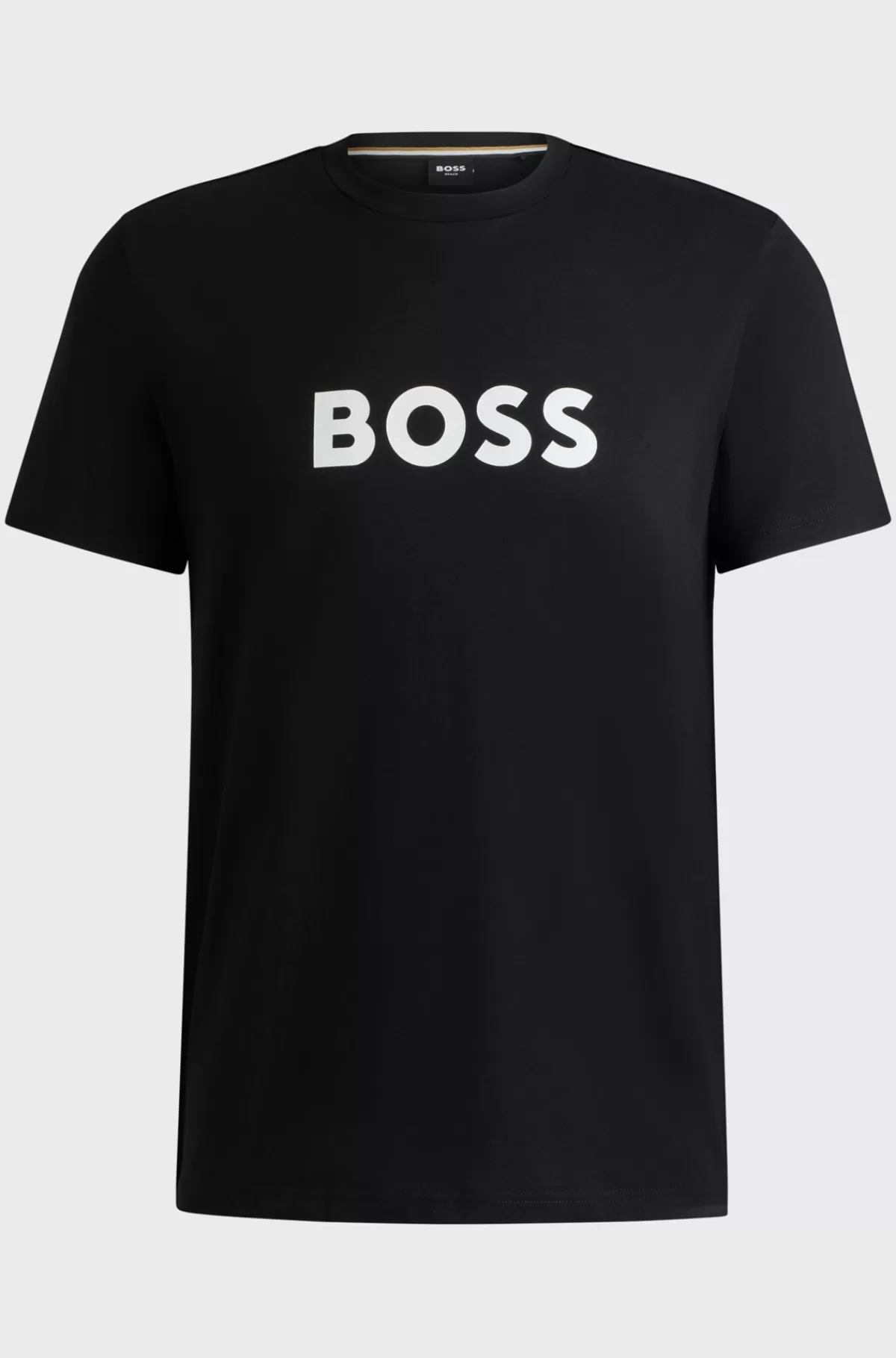 HUGO BOSS T-shirt Med Regular Fit I Bomuldsjersey Med UV-beskyttelse På Faktor 50+ Sort Cheap