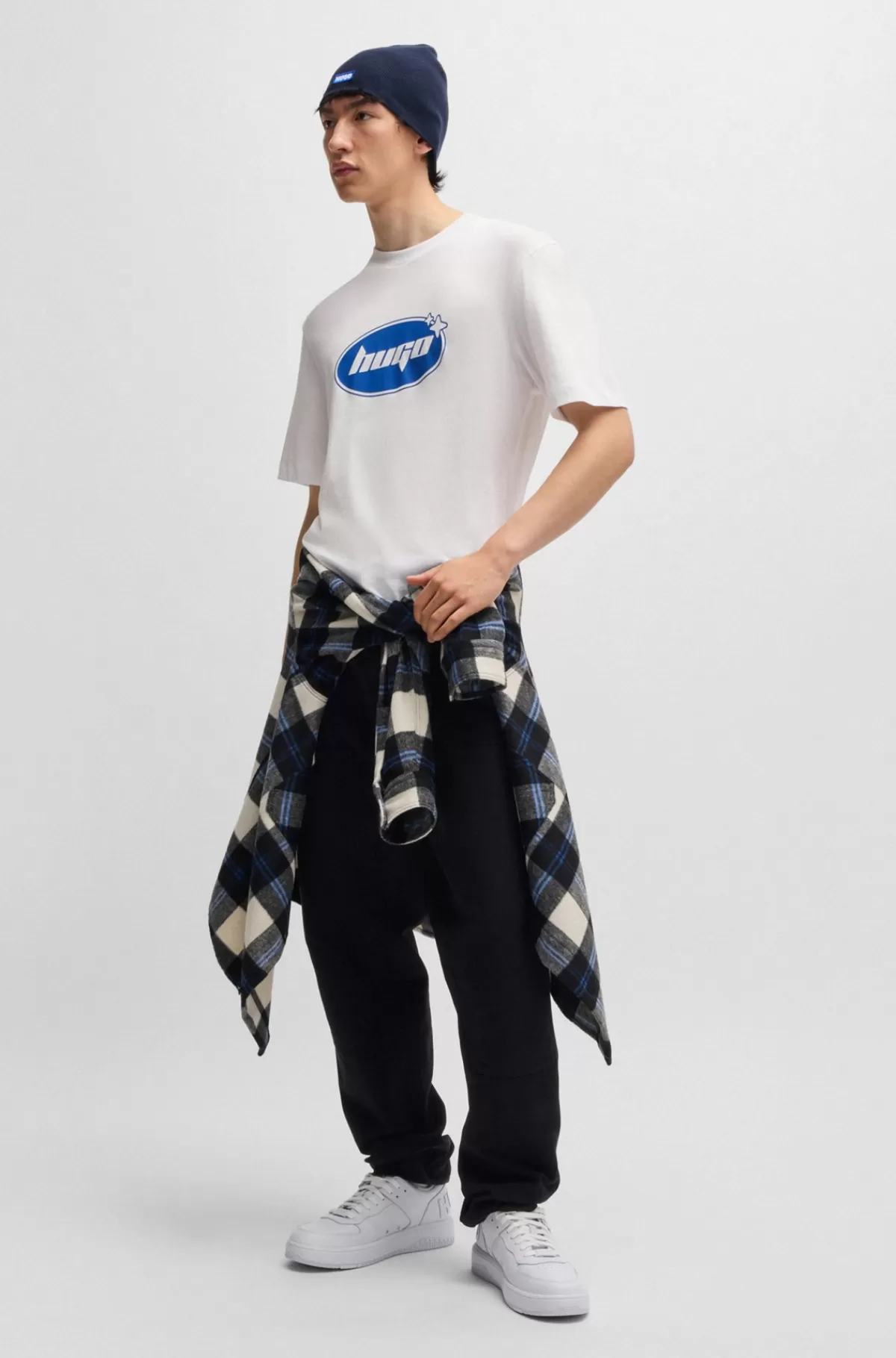 HUGO BOSS T-shirt Med Regular Fit I Bomuldsjersey Og Med Logo, Der Matcher Sæsonen Hvid Cheap