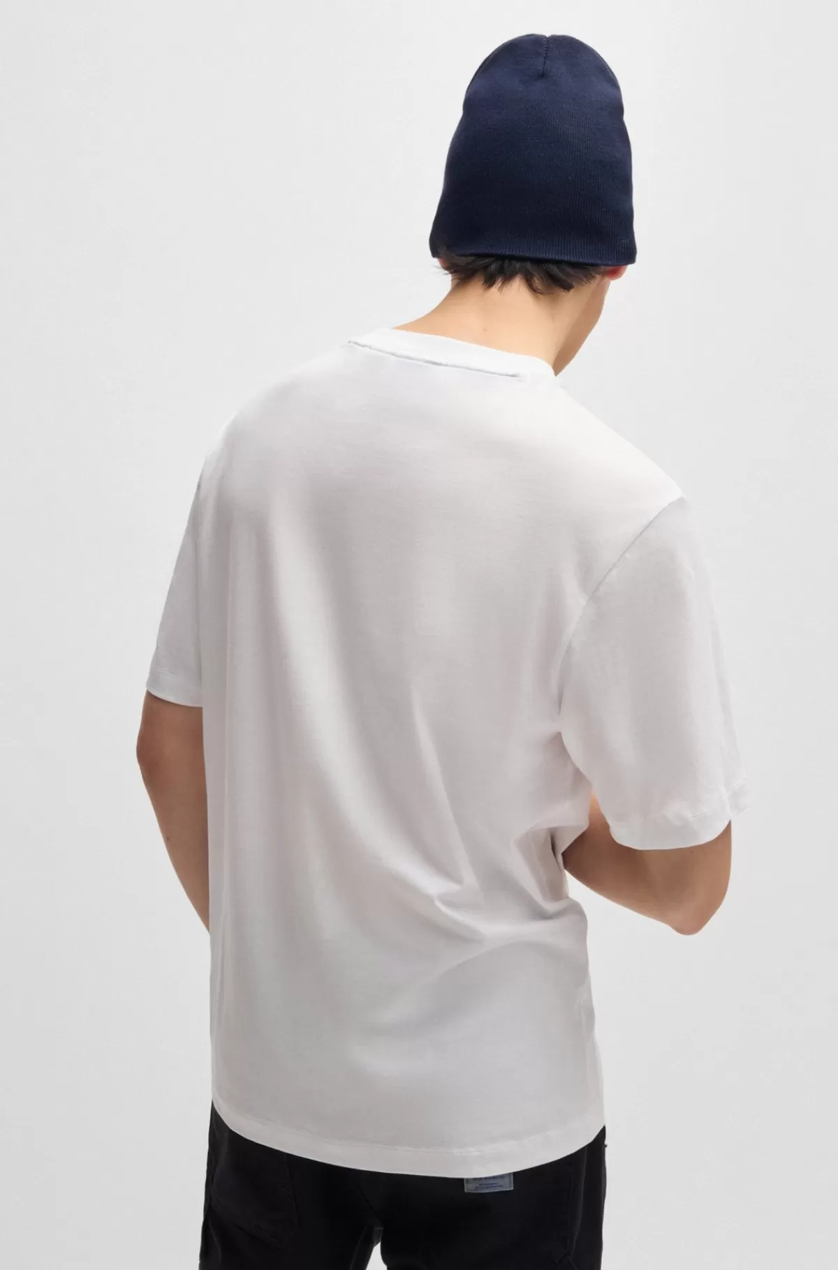 HUGO BOSS T-shirt Med Regular Fit I Bomuldsjersey Og Med Logo, Der Matcher Sæsonen Hvid Cheap