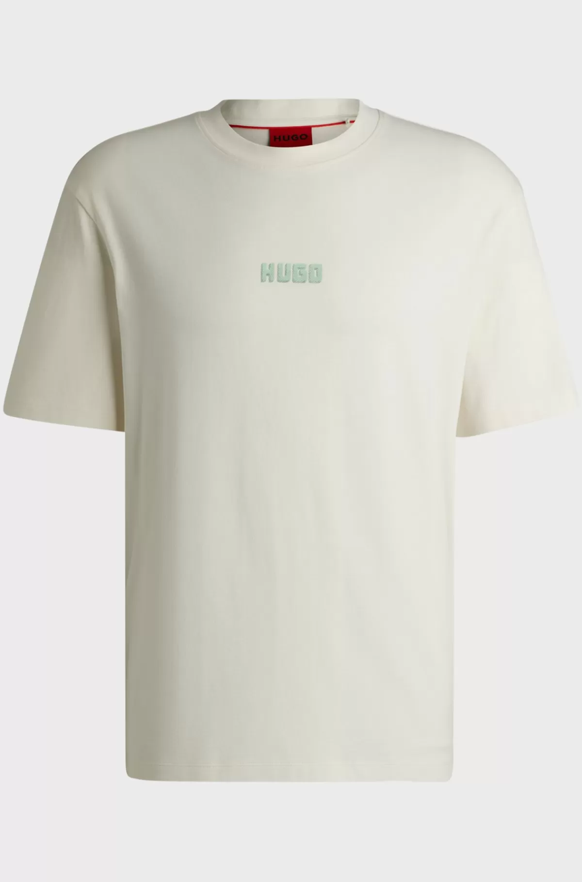 HUGO BOSS T-shirt Med Relaxed Fit I Bomuld Med Store Logoer På Ryggen Naturlig Best Sale