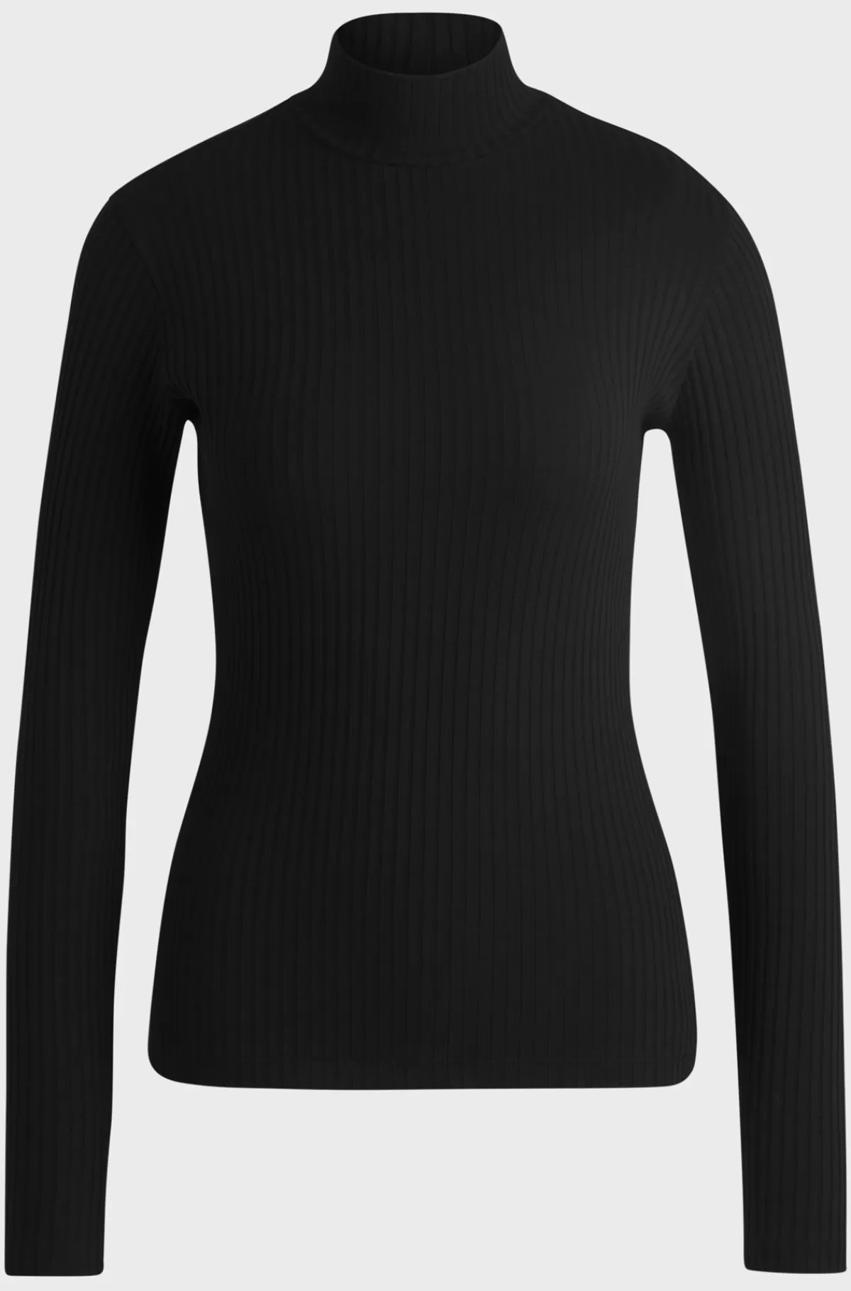 HUGO BOSS T-shirt Med Slim Fit Og Logoprint I Bomuld Med Stræk Sort Clearance