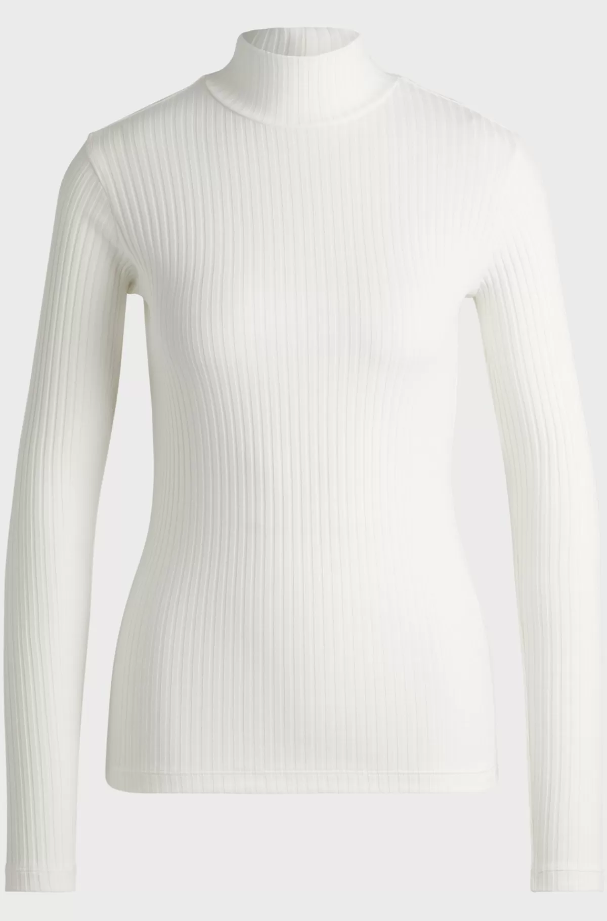 HUGO BOSS T-shirt Med Slim Fit Og Logoprint I Bomuld Med Stræk Hvid New