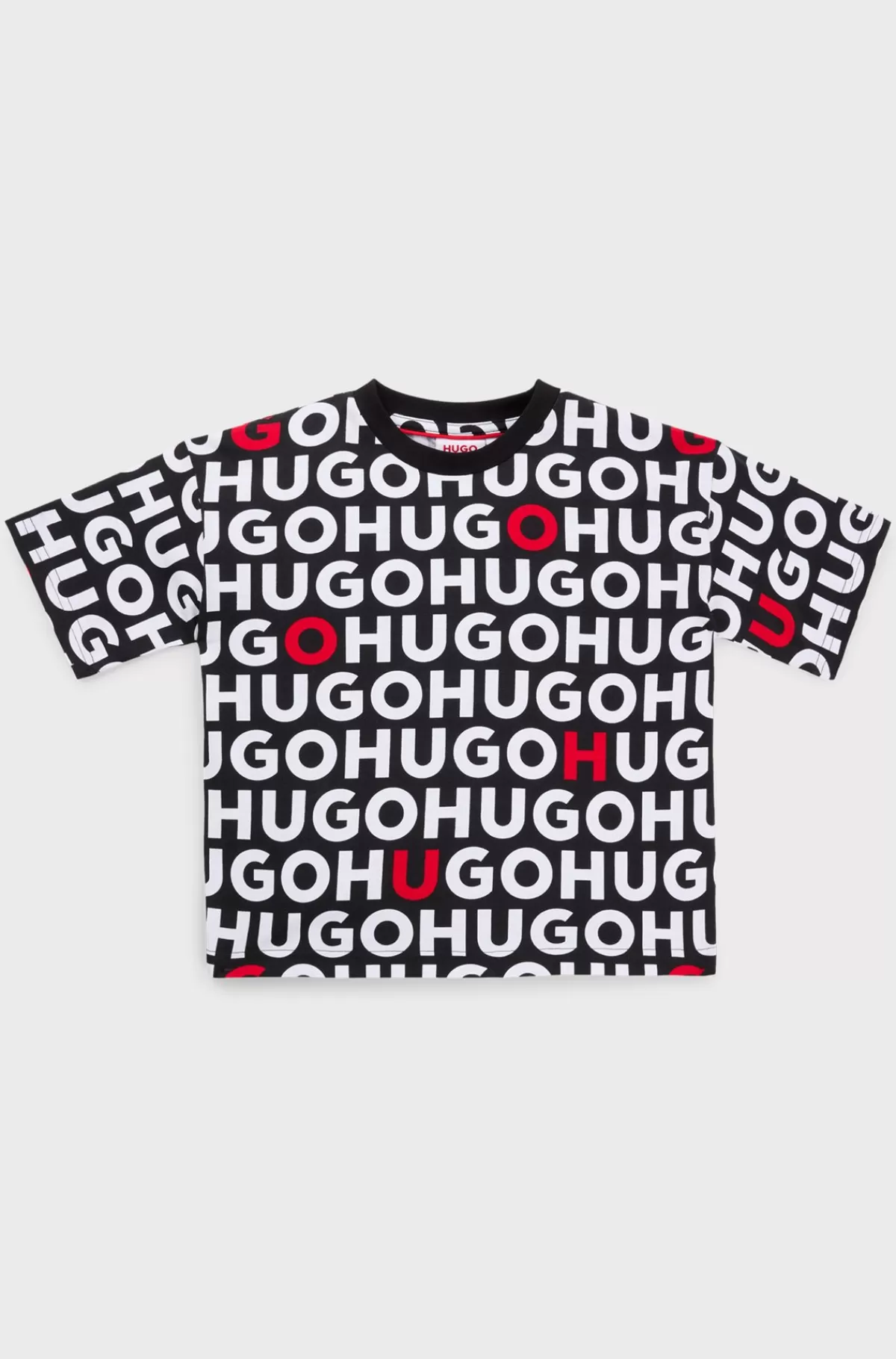 HUGO BOSS T-shirt Til Børn I Bomuld Med Logoprint Over Det Hele Mønstret Hot