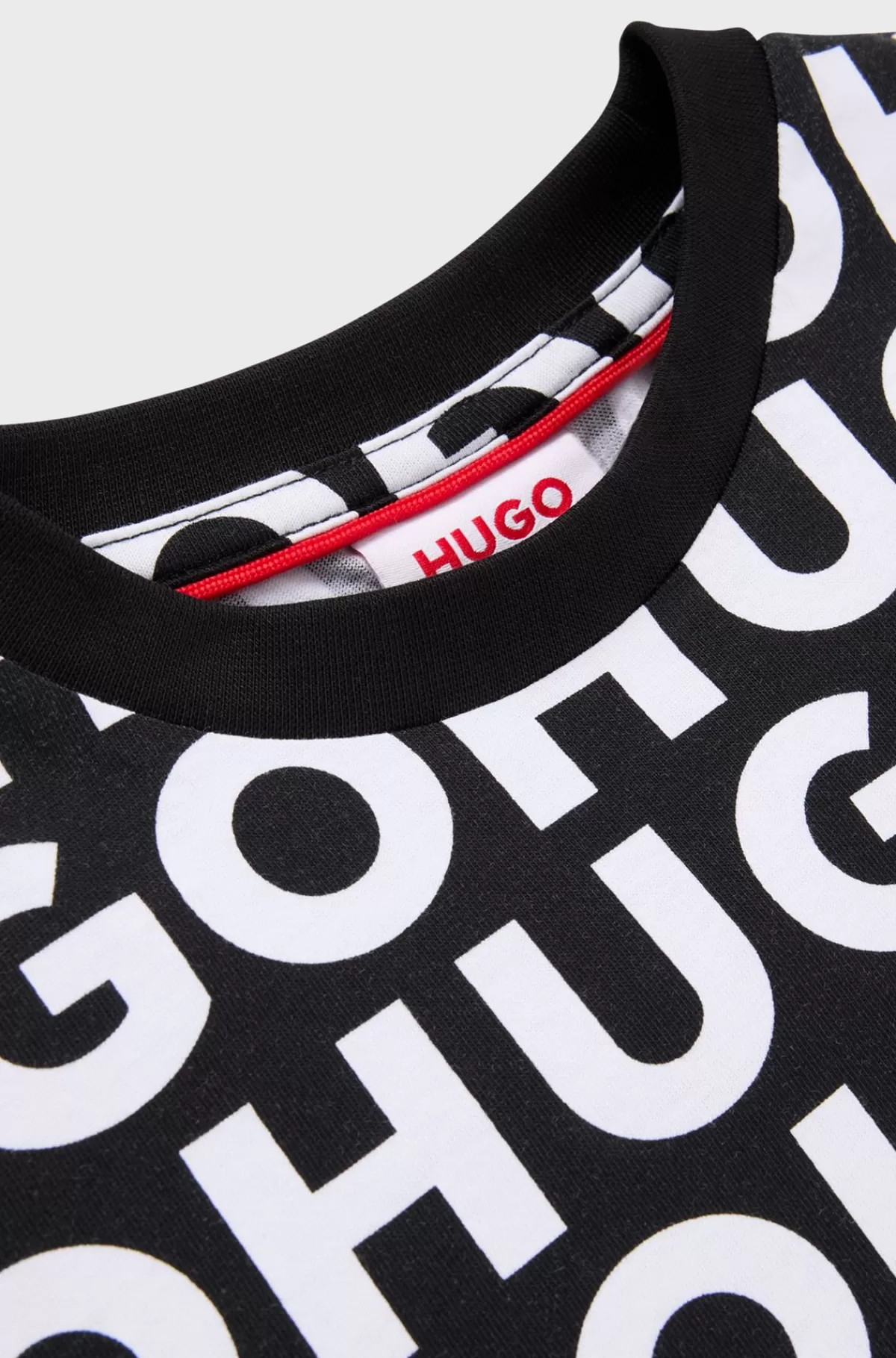 HUGO BOSS T-shirt Til Børn I Bomuld Med Logoprint Over Det Hele Mønstret Hot