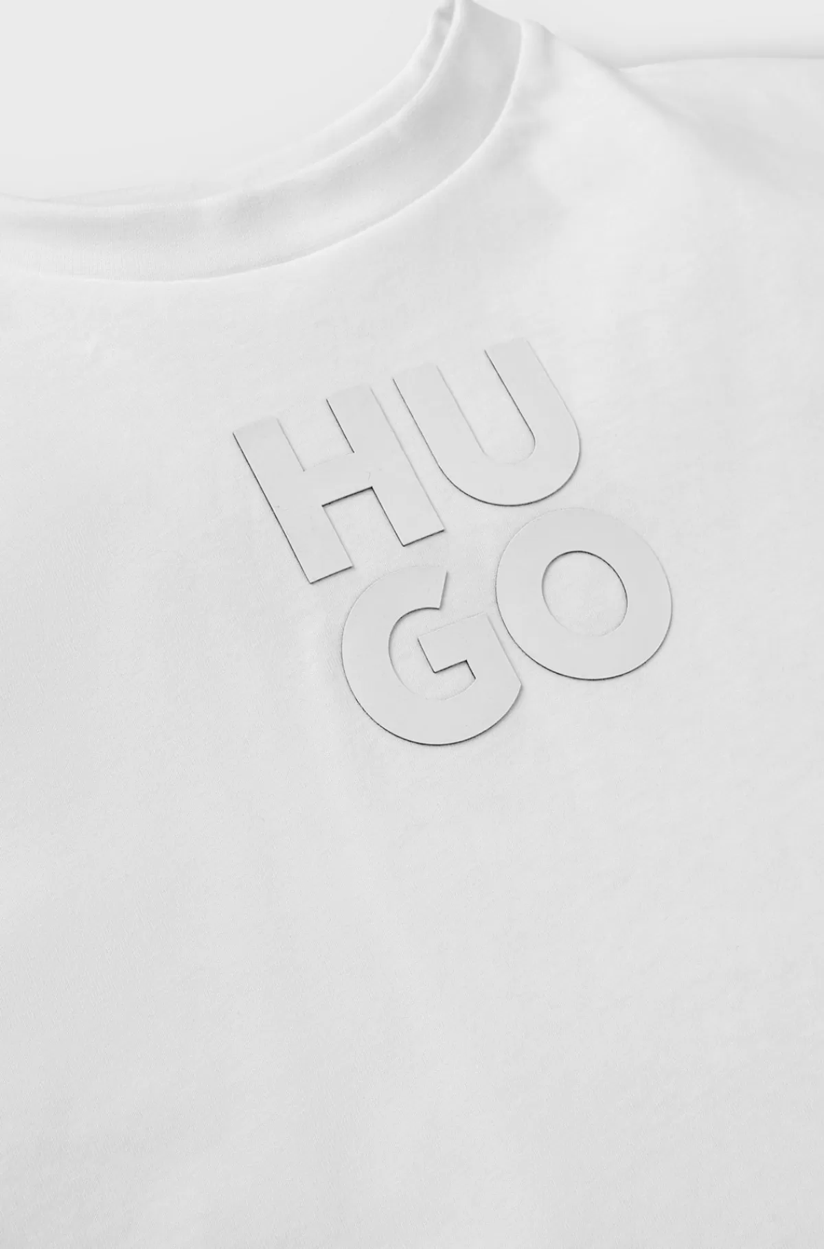 HUGO BOSS T-shirt Til Børn I Bomuld Med Loose Fit Og Stablet Logo Hvid Shop