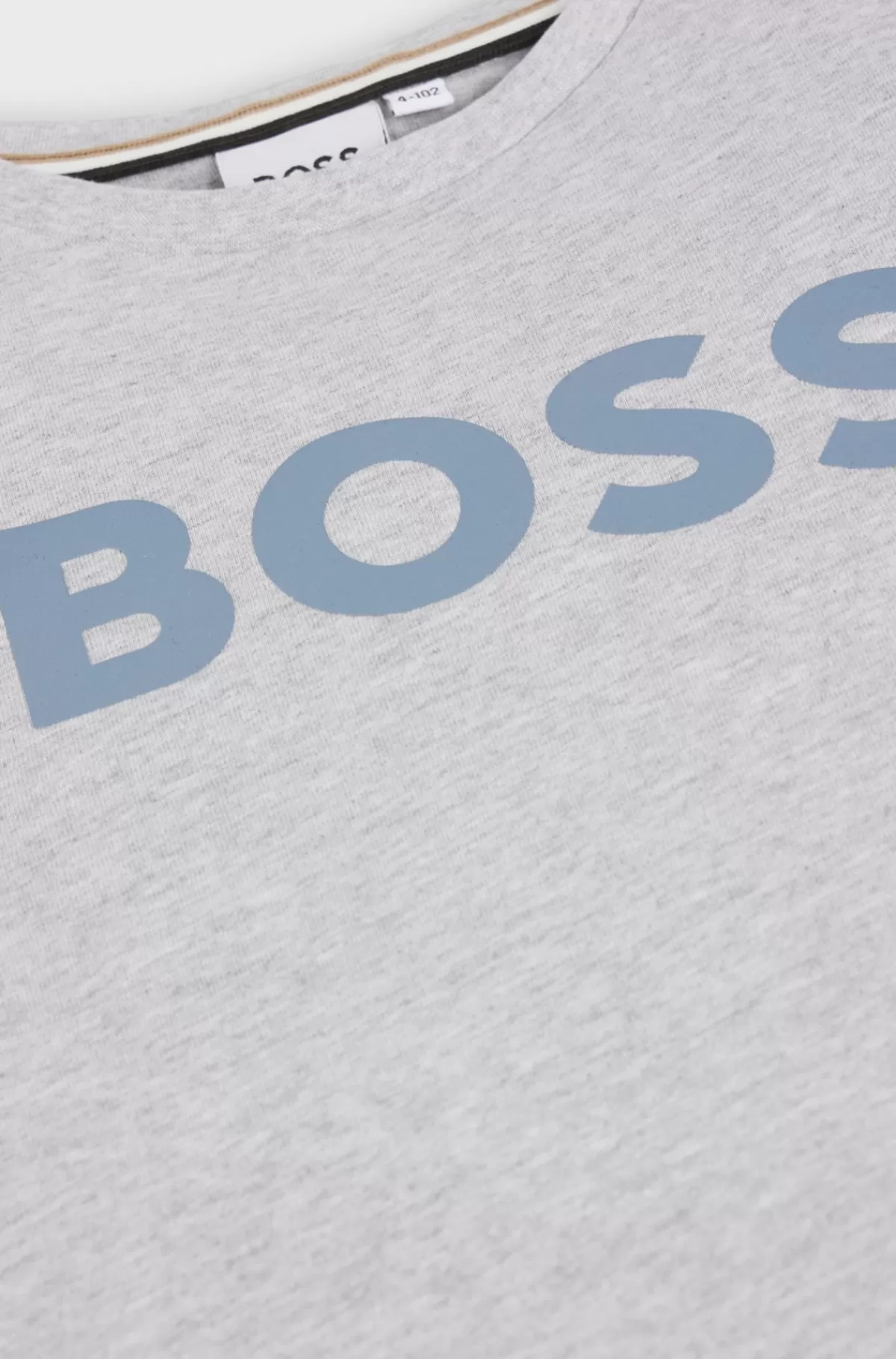 HUGO BOSS T-shirt Til Børn I Bomuld Med Regular Fit Og Logoprint Lysegrå Best
