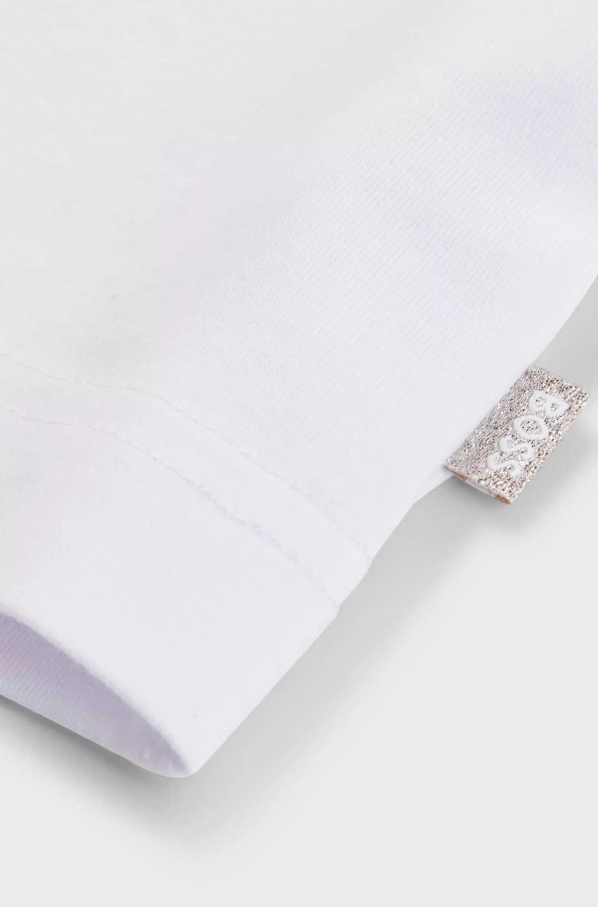 HUGO BOSS T-shirt Til Børn I Bomuld Med Stræk Med Metallisk Logoprint Hvid Shop