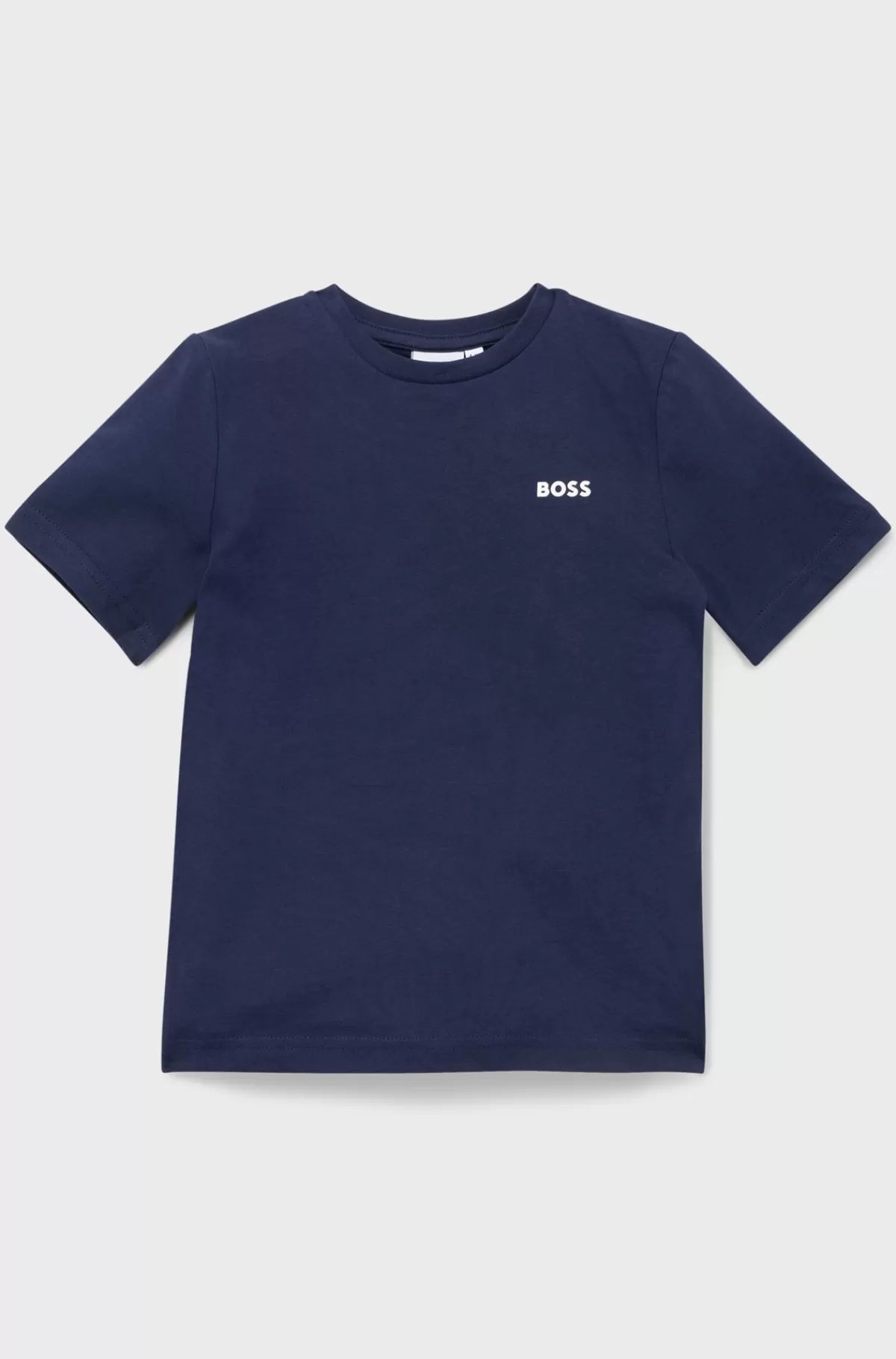 HUGO BOSS T-shirt Til Børn Med Regular Fit I Bomuld Med Logoprint Mørkeblå Best Sale