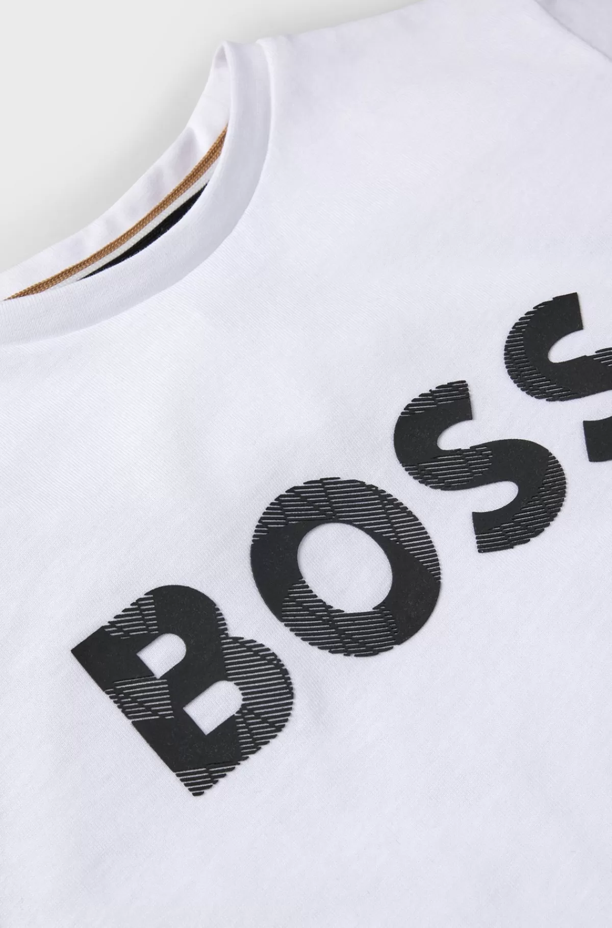 HUGO BOSS T-shirt Til Børn Med Regular Fit I Bomuld Med Logoprint Hvid Outlet