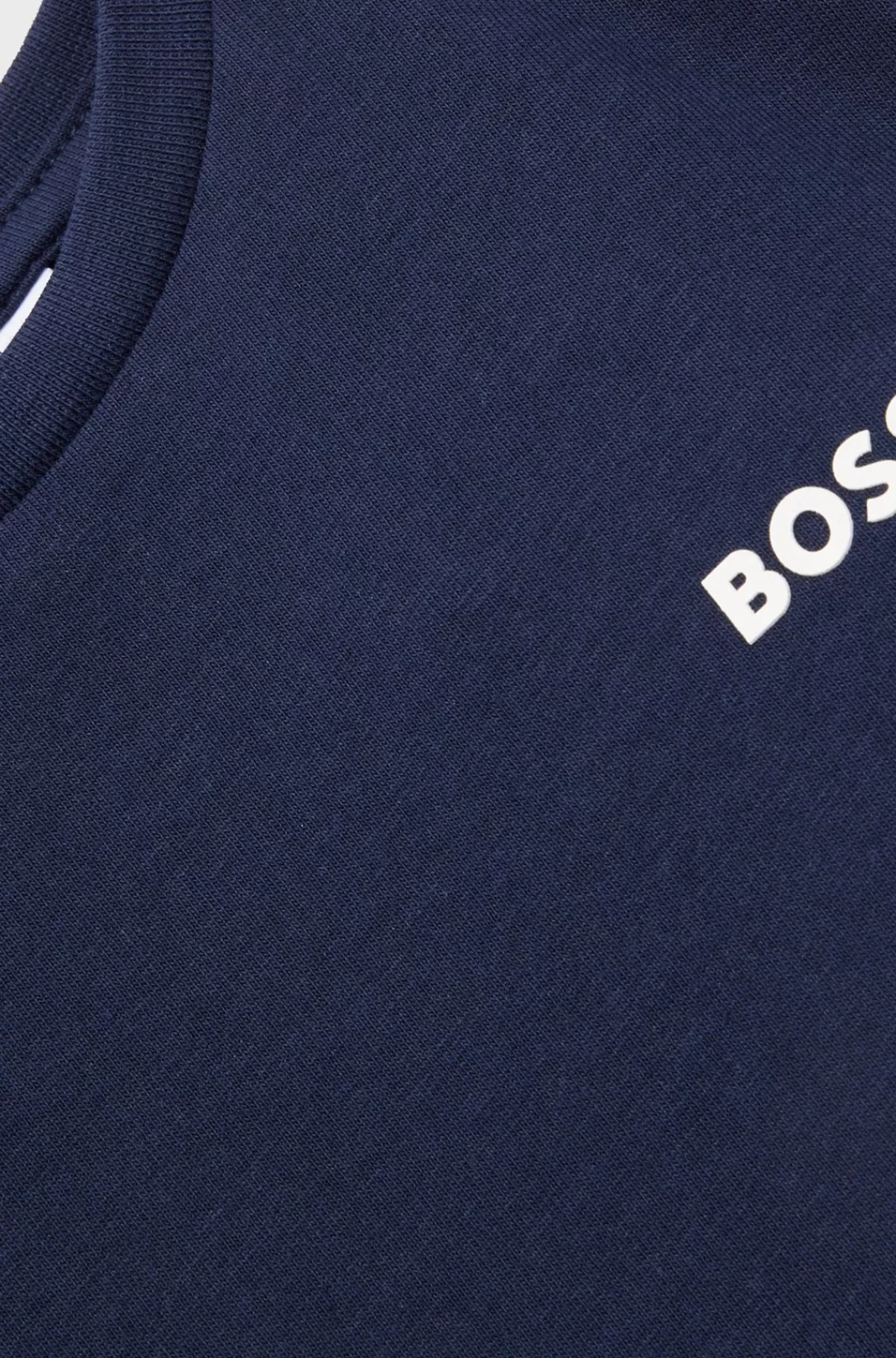 HUGO BOSS T-shirt Til Børn Med Regular Fit I Bomuld Med Logoprint Mørkeblå Best Sale