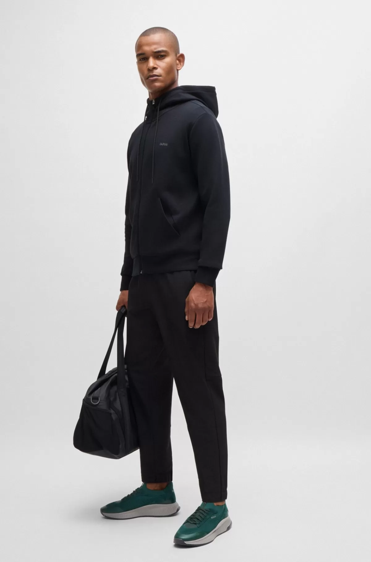 HUGO BOSS TTNM EVO-sneakers Med Strikket Overdel Mørkegrøn Sale