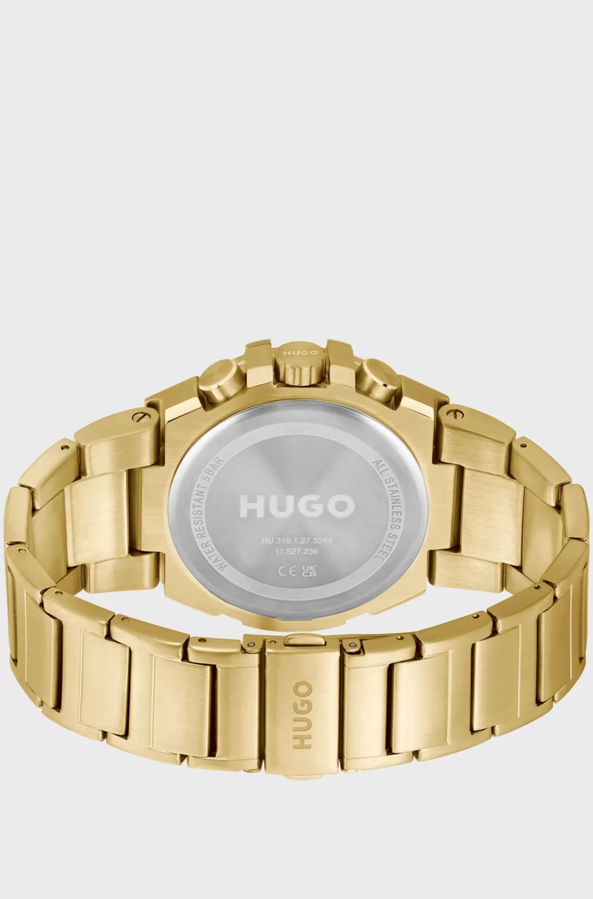 HUGO BOSS Ur I Gult Stål Med Sort Urskive Guld Best