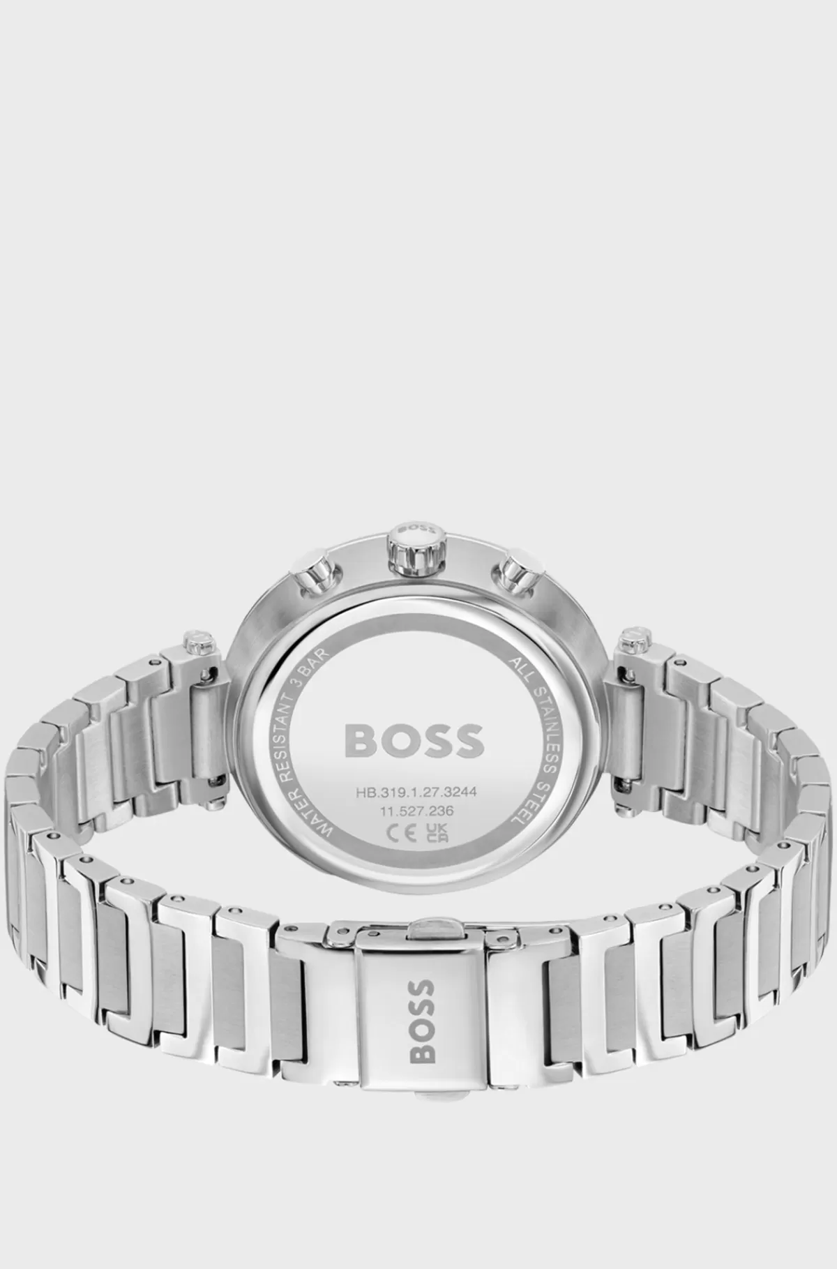 HUGO BOSS Ur I Rustfrit Stål Med T-bar Og Børstet Babyblå Urskive Sølv Cheap