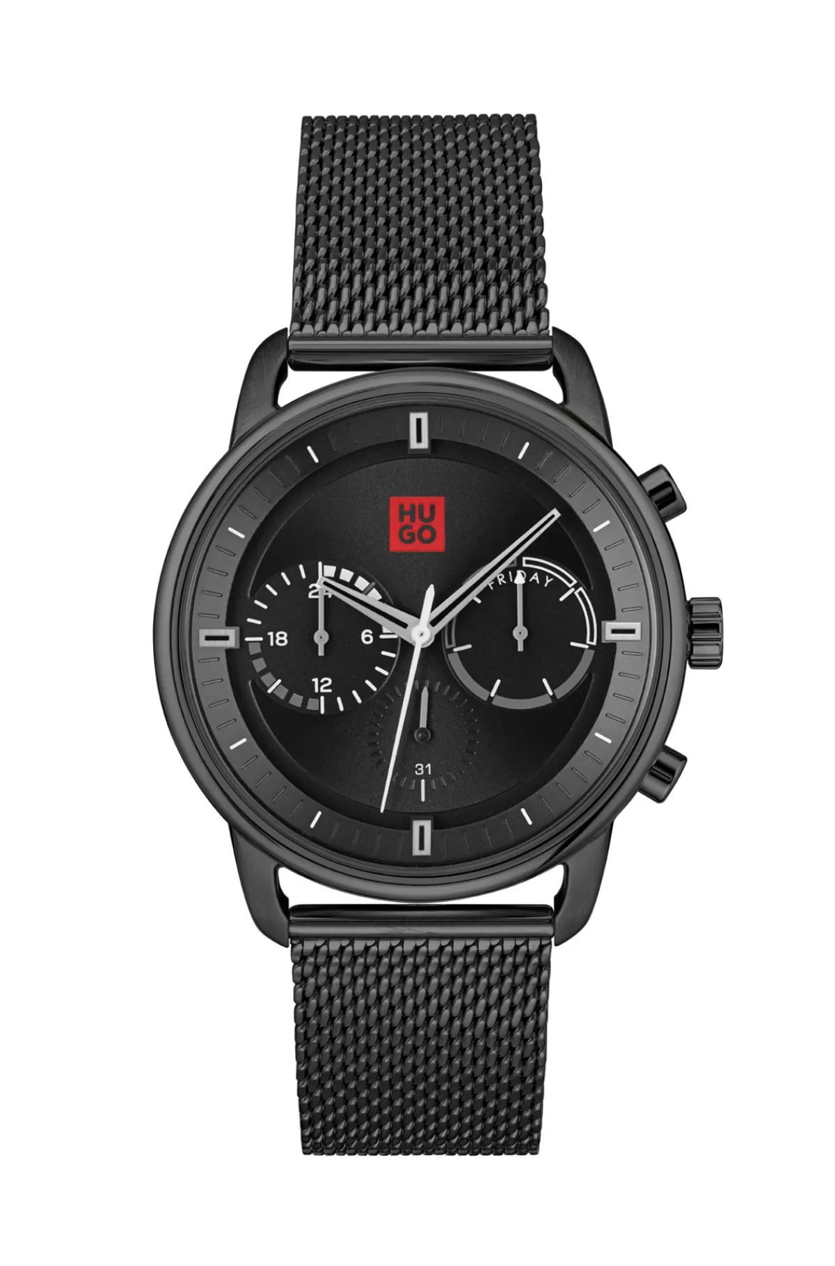 HUGO BOSS Ur Med Effekt Og Net-rem Sort Discount