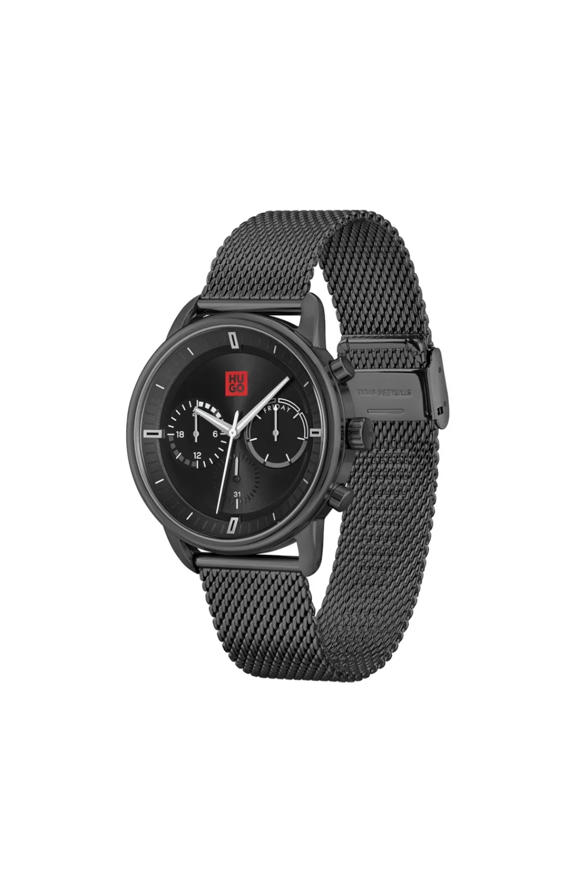 HUGO BOSS Ur Med Effekt Og Net-rem Sort Discount