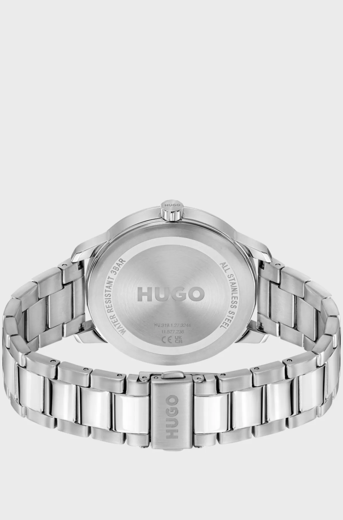 HUGO BOSS Ur Med Sort Urskive Og Lænkerem I Rustfrit Stål Sølv Online