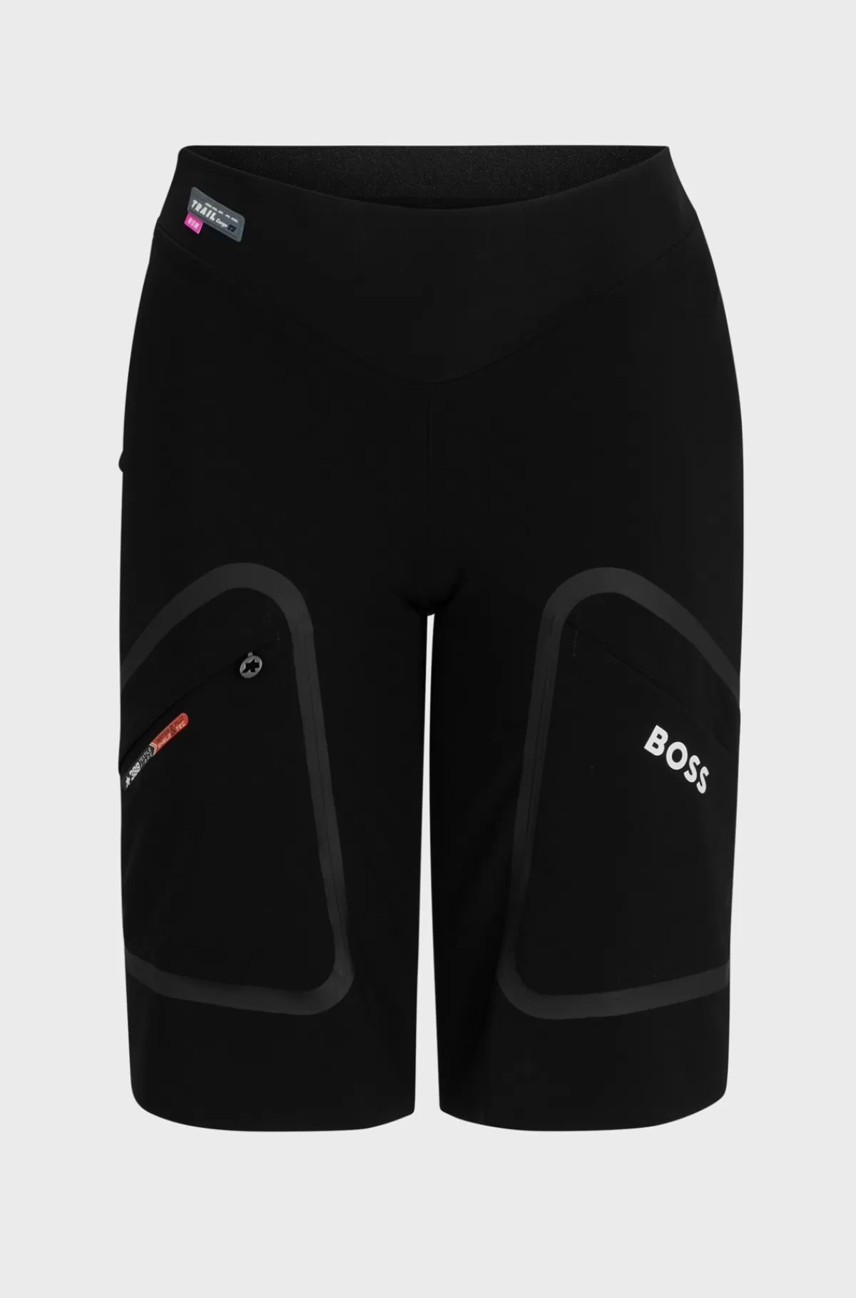 HUGO BOSS Vandskyende Cargoshort Med Reflekterende Detaljer Fra BOSS X ASSOS Sort Clearance