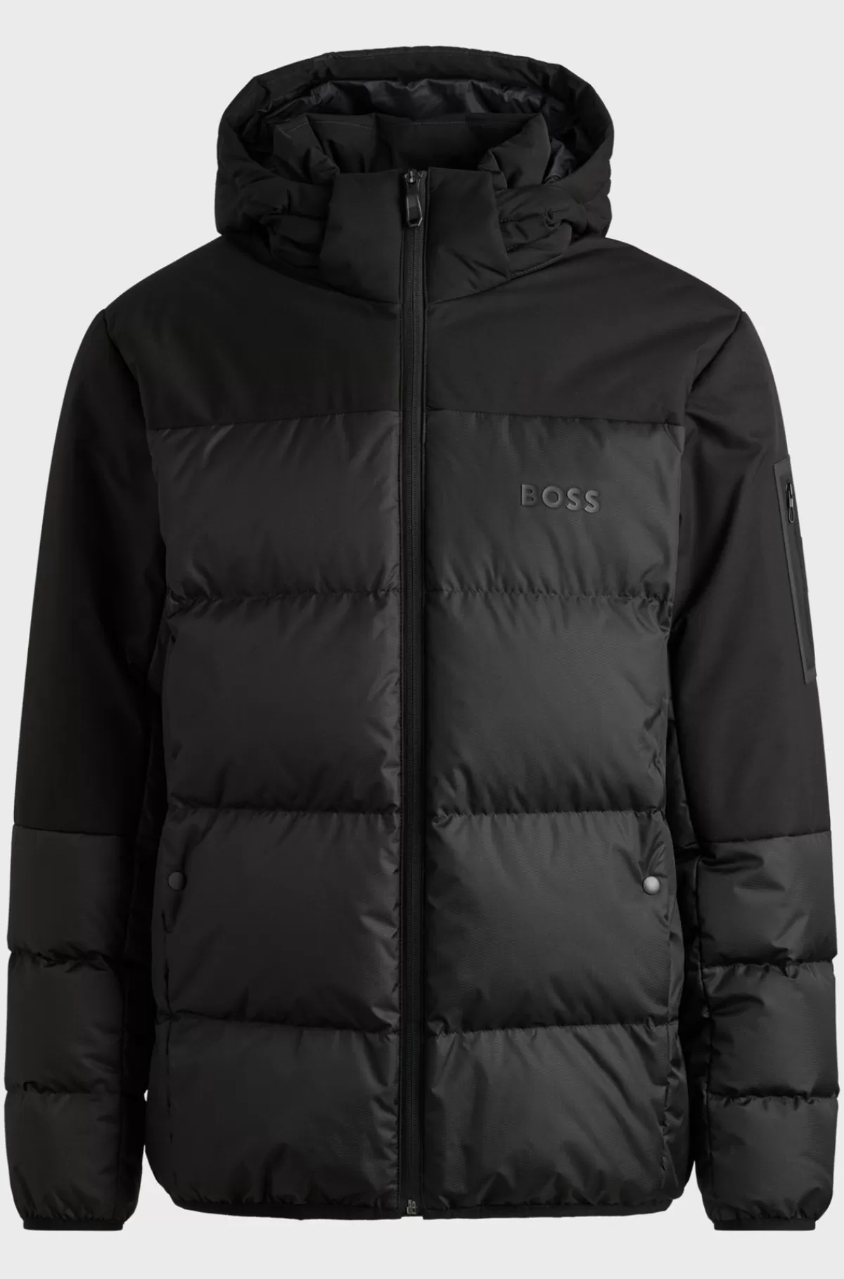 HUGO BOSS Vandskyende Dunjakke Med Aftagelig Hætte Sort Flash Sale