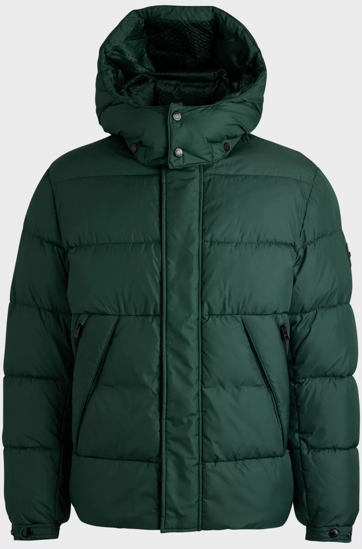 HUGO BOSS Vandskyende Dunjakke Med Aftagelig Hætte Grøn Best Sale