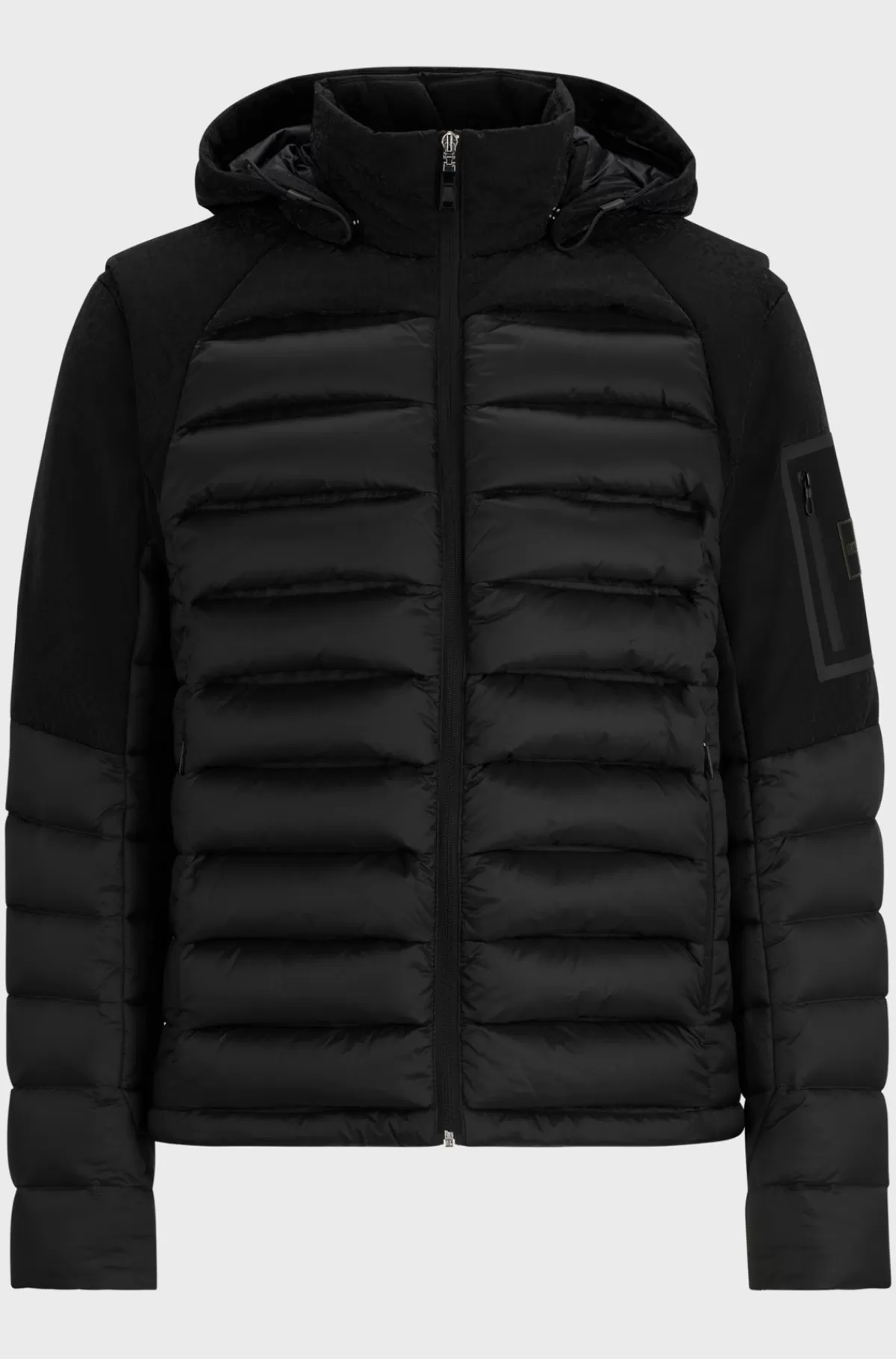 HUGO BOSS Vandskyende Jakke Med Aftagelige ærmer Og Hætte Sort Store
