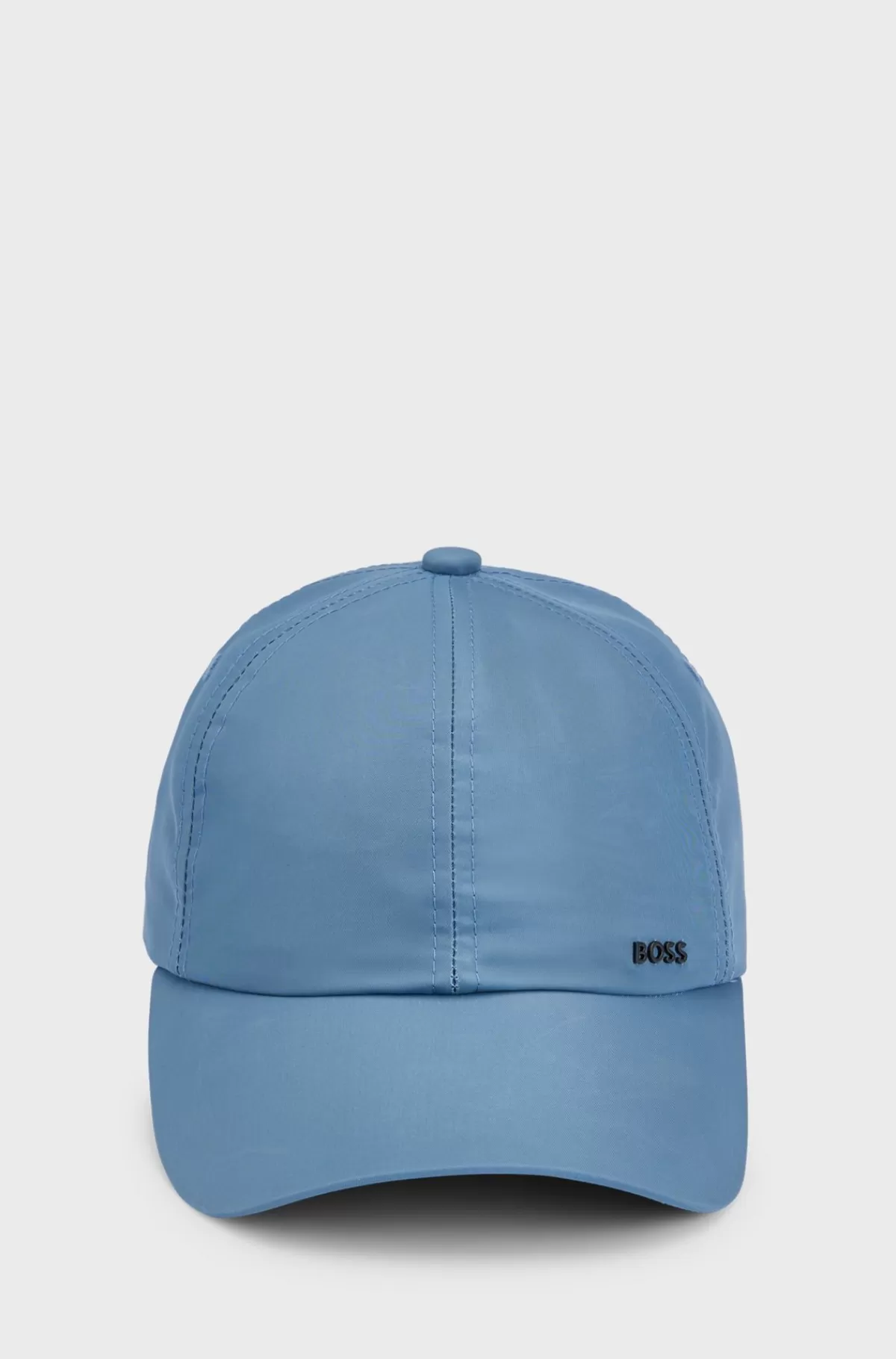 HUGO BOSS Vandskyende Kasket Med Seks Paneler Og Metallogo Blå Flash Sale
