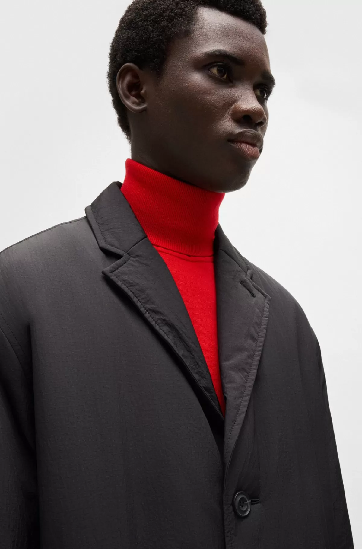 HUGO BOSS Vandskyende Kørefrakke Med Relaxed Fit Sort Best Sale