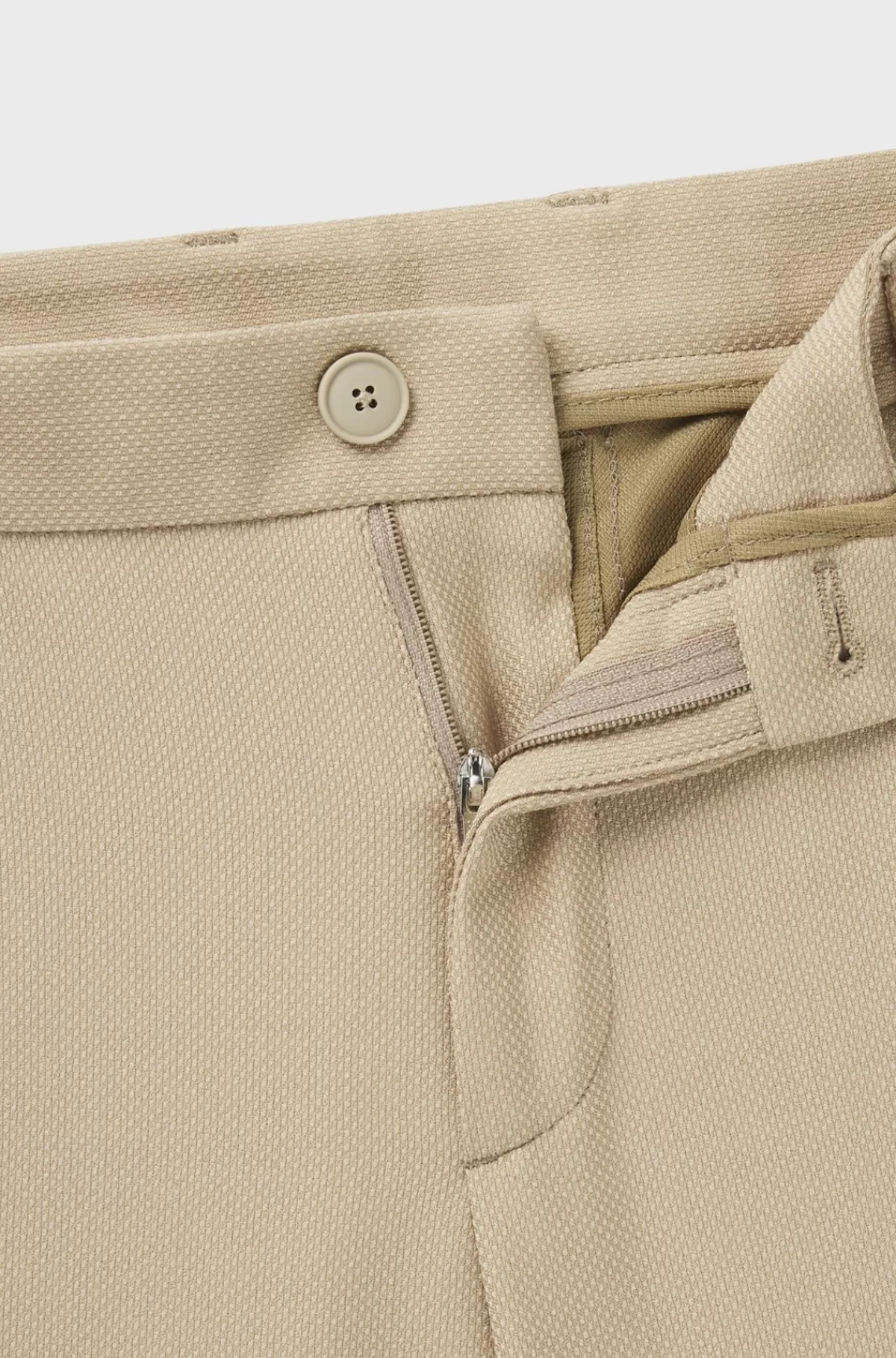 HUGO BOSS Vaskbare Slim Fit-bukser I Mikromønstret Stof Med Stræk Lys beige Shop
