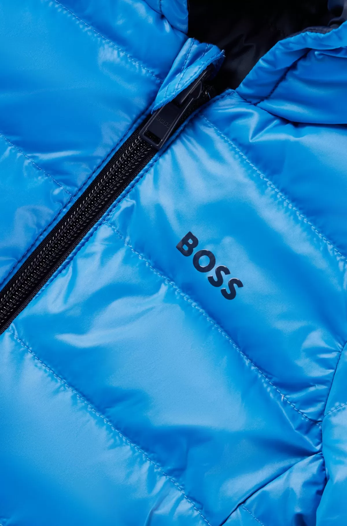 HUGO BOSS Vendbar Dunjakke Med Logo Til Børn Blå Best Sale