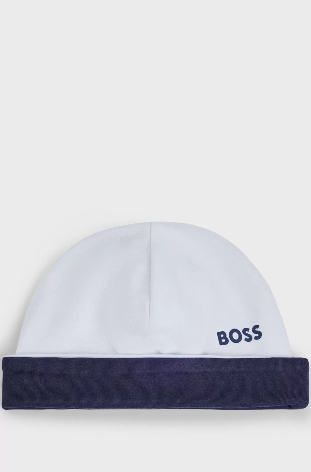 HUGO BOSS Vendbar Hat Til Babyer I Bomuld Med Logo Lyseblå Fashion
