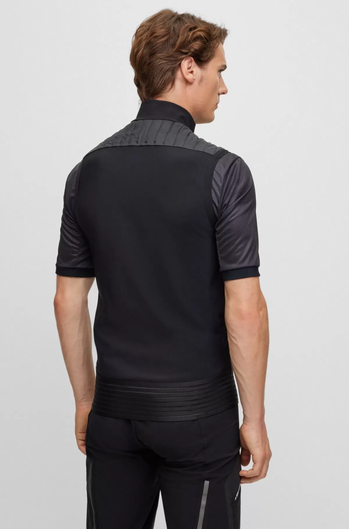 HUGO BOSS Vest I Slim Fit Med Isolerende Fyld Fra BOSS X ASSOS Sort Flash Sale