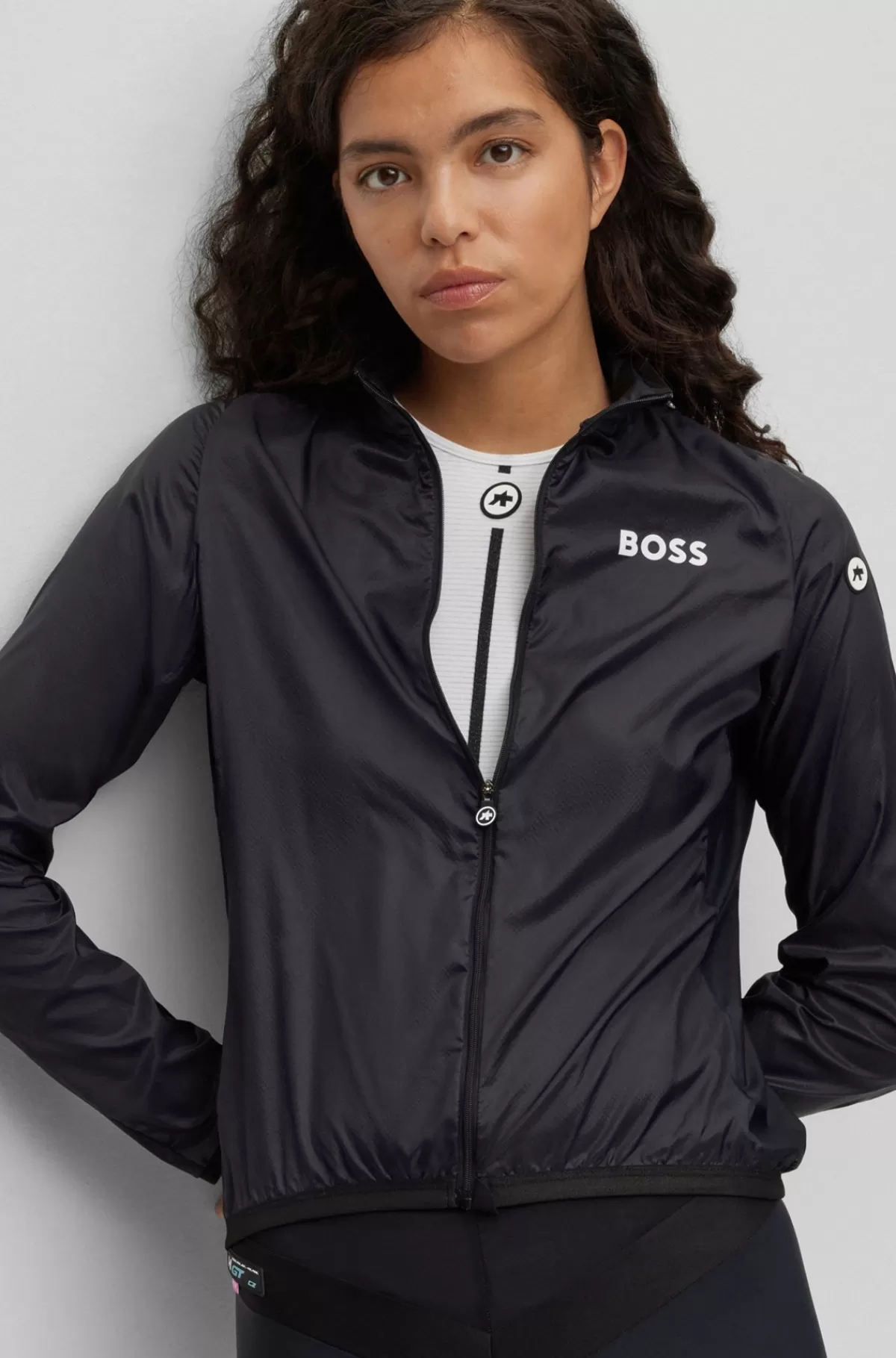 HUGO BOSS Vindjakke Fra BOSS X ASSOS Med Strækbart Mesh Og Et Design, Der Nemt Kan Pakkes Ned Sort Flash Sale