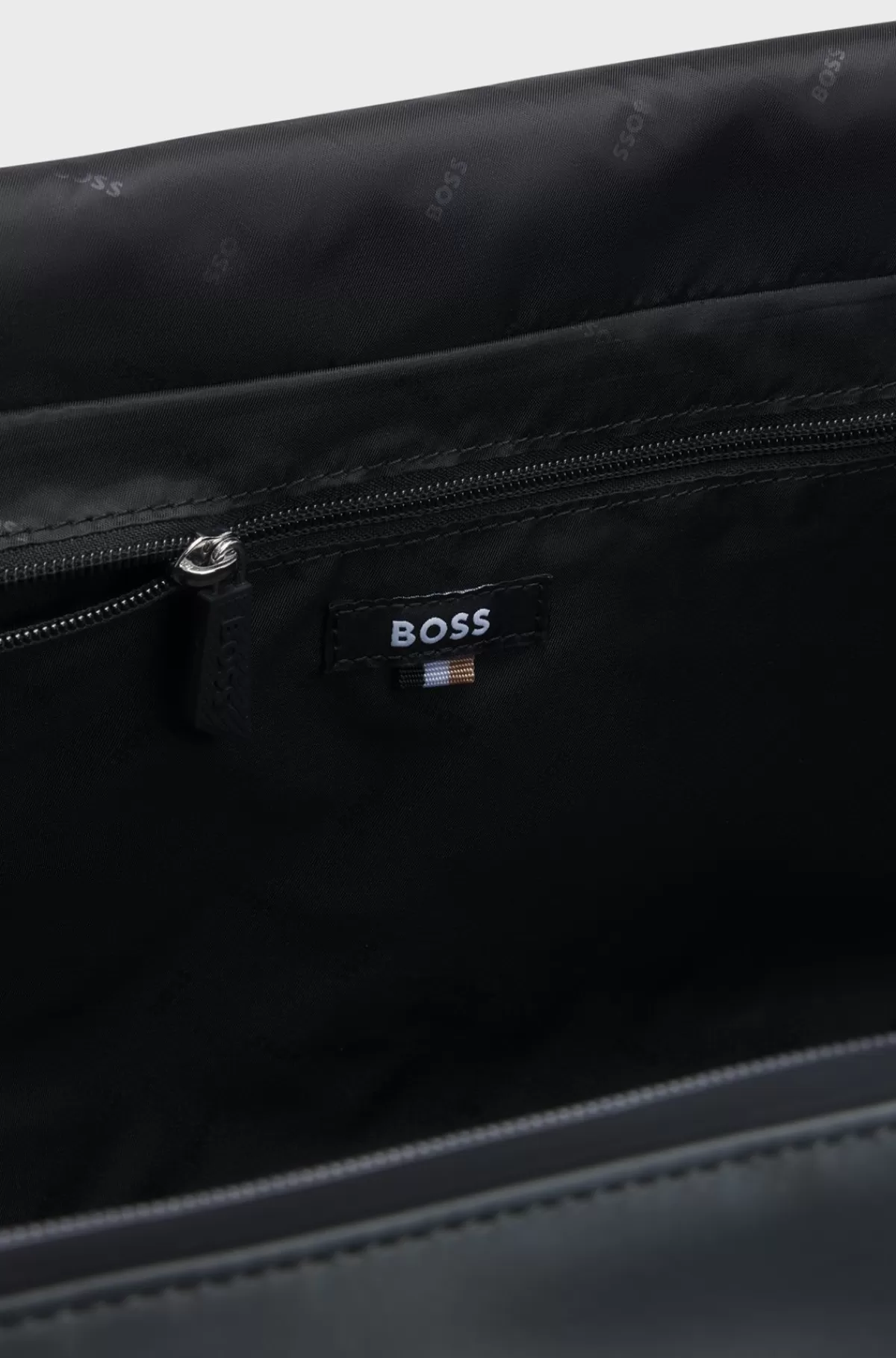 HUGO BOSS Weekendtaske I Imiteret Læder Med Aftagelig Rem Mørkegrå Clearance