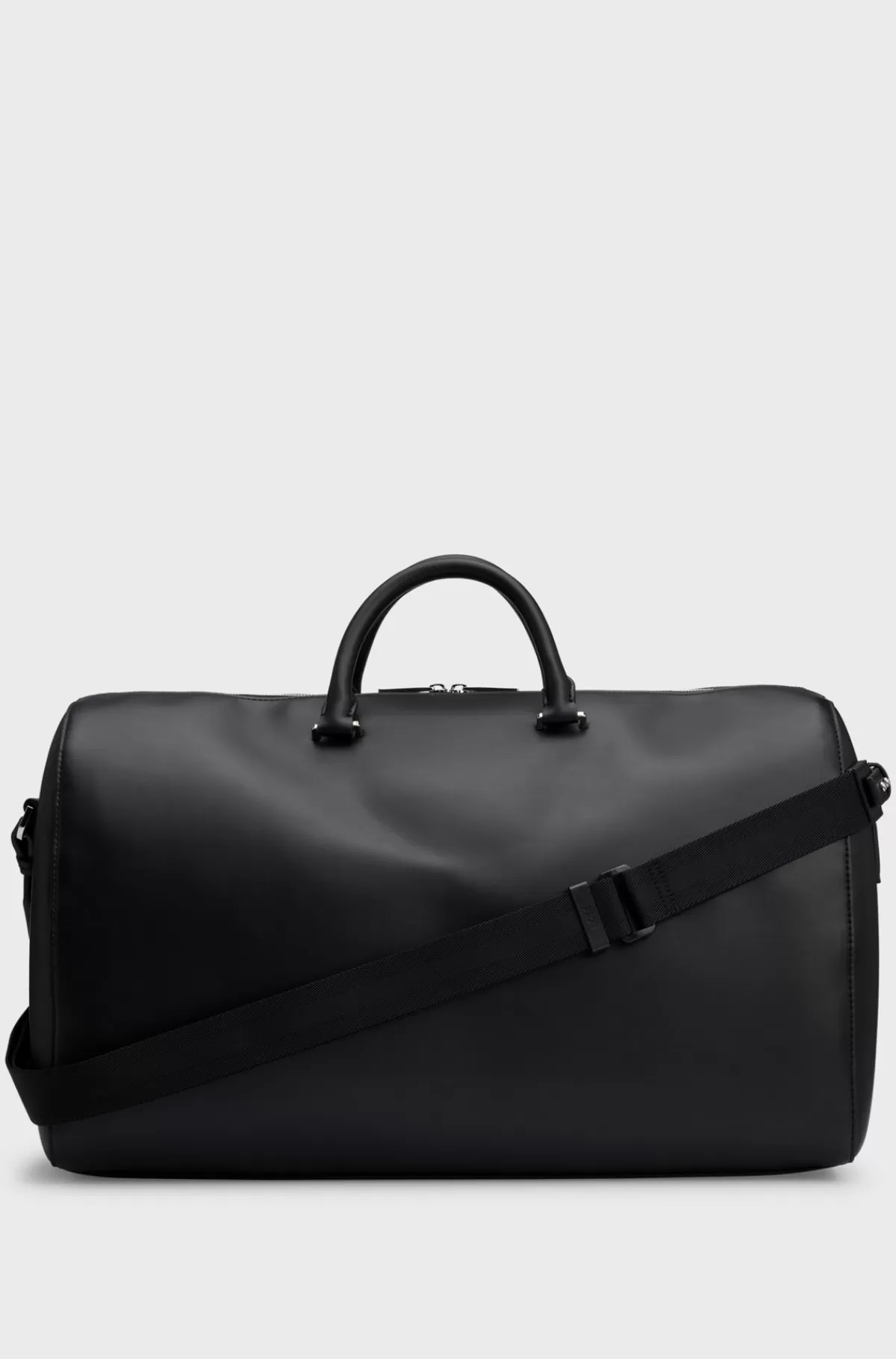 HUGO BOSS Weekendtaske I Imiteret Læder Med Signaturstribe Sort Cheap
